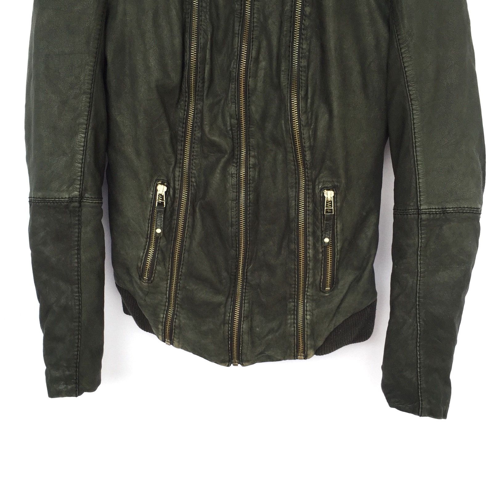 The Viridi-anne SICK🔥Oakwood Leather Biker Zipper Jacket Size US XS / EU 42 / 0 - 3 Thumbnail