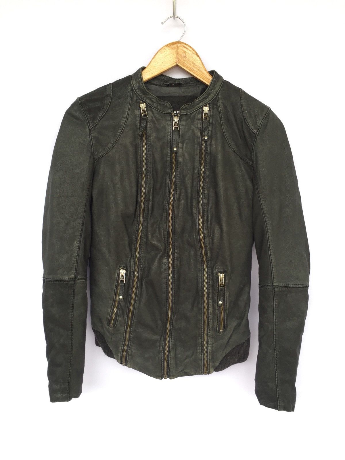 The Viridi-anne SICK🔥Oakwood Leather Biker Zipper Jacket Size US XS / EU 42 / 0 - 1 Thumbnail