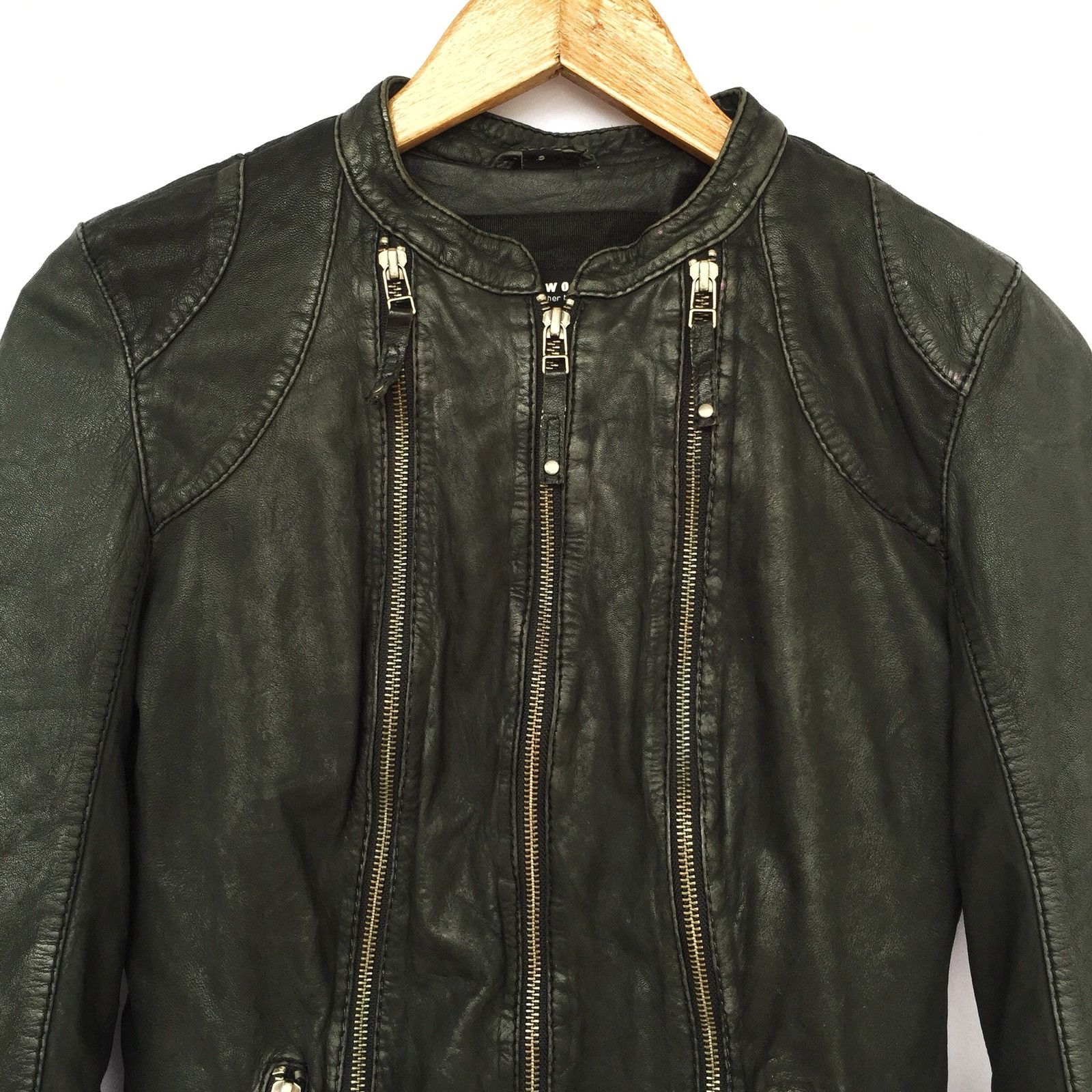 The Viridi-anne SICK🔥Oakwood Leather Biker Zipper Jacket Size US XS / EU 42 / 0 - 2 Thumbnail