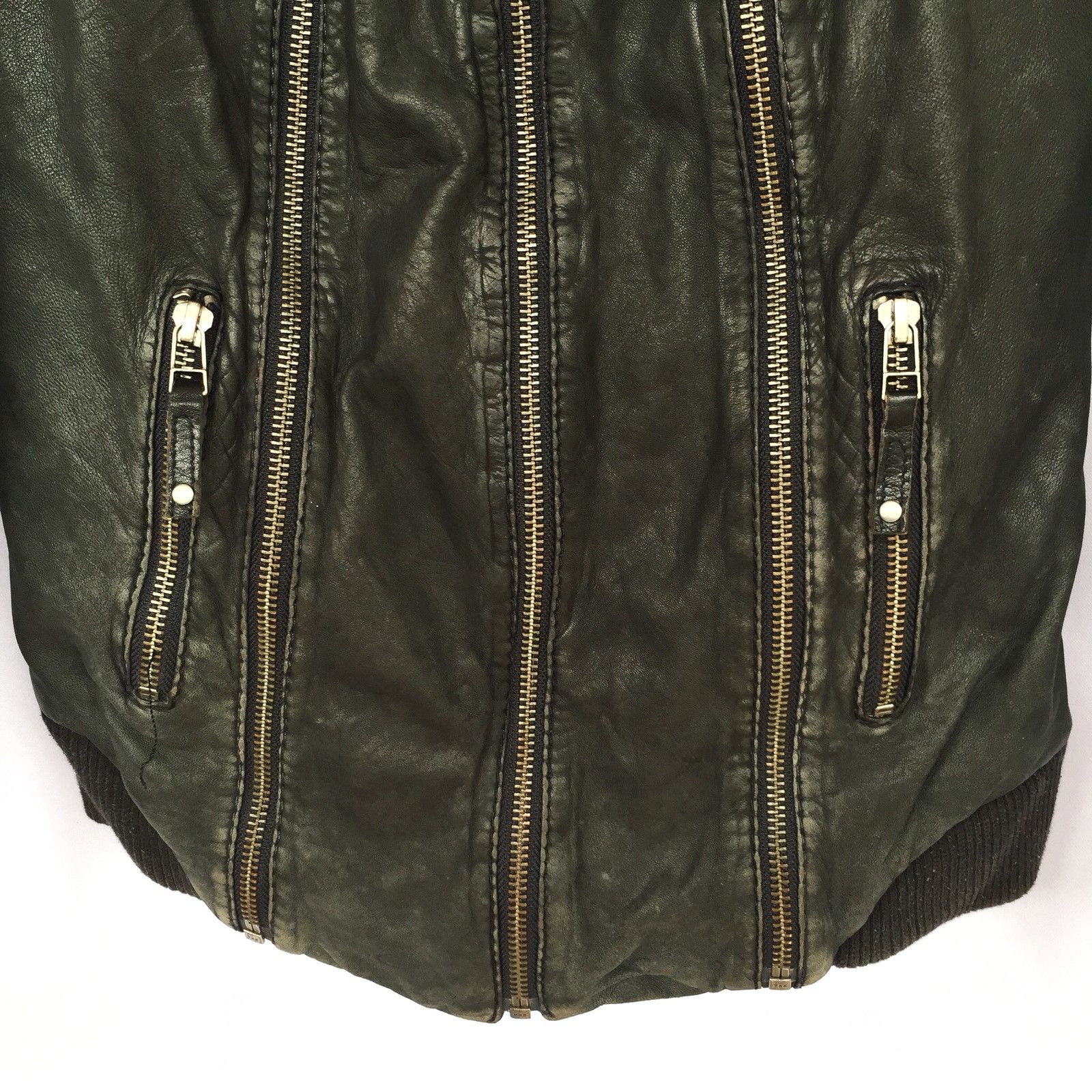 The Viridi-anne SICK🔥Oakwood Leather Biker Zipper Jacket Size US XS / EU 42 / 0 - 4 Thumbnail