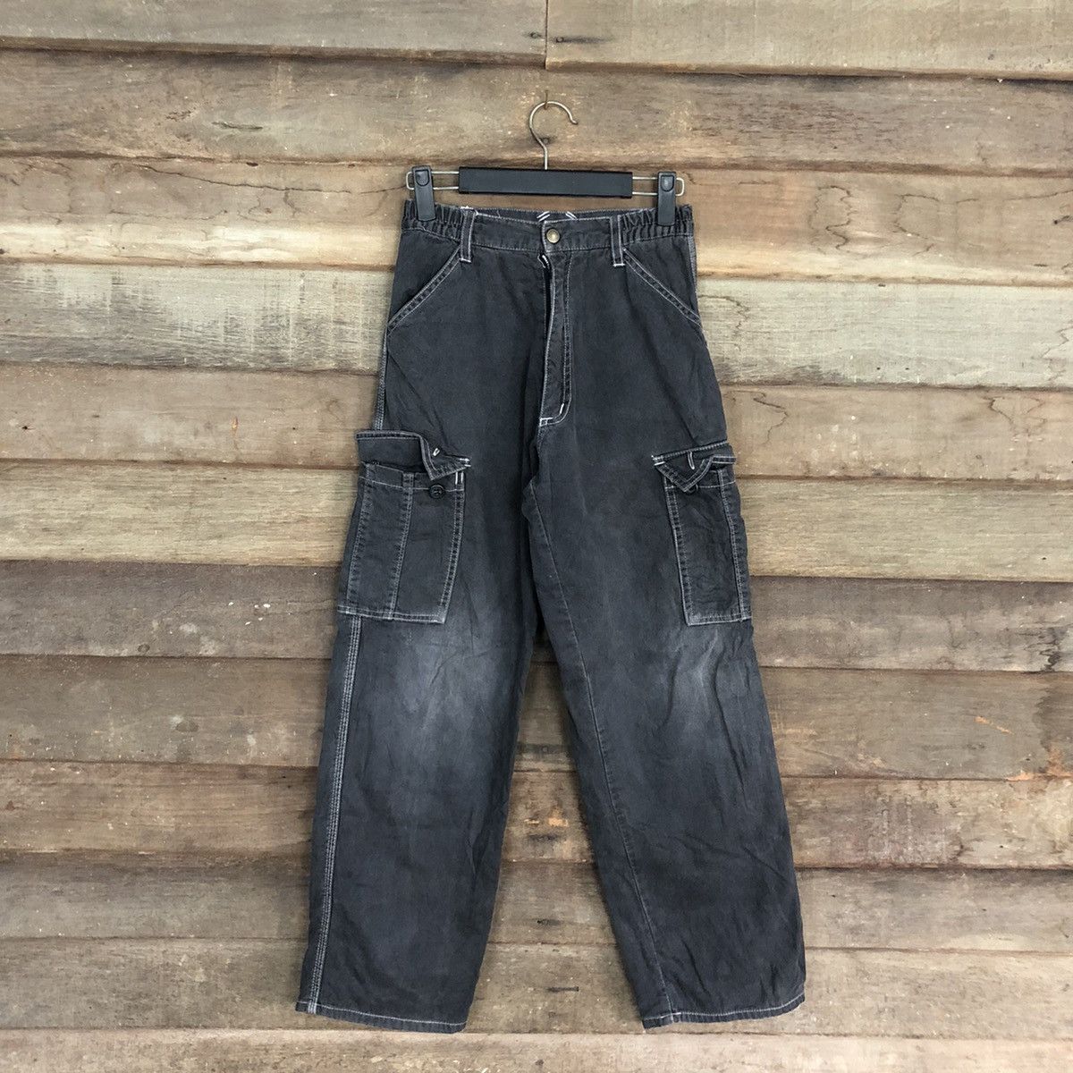image of Size 24! Flash Boy’S Multipocket Tactical Cargo Pants 0567 in Black, Men's