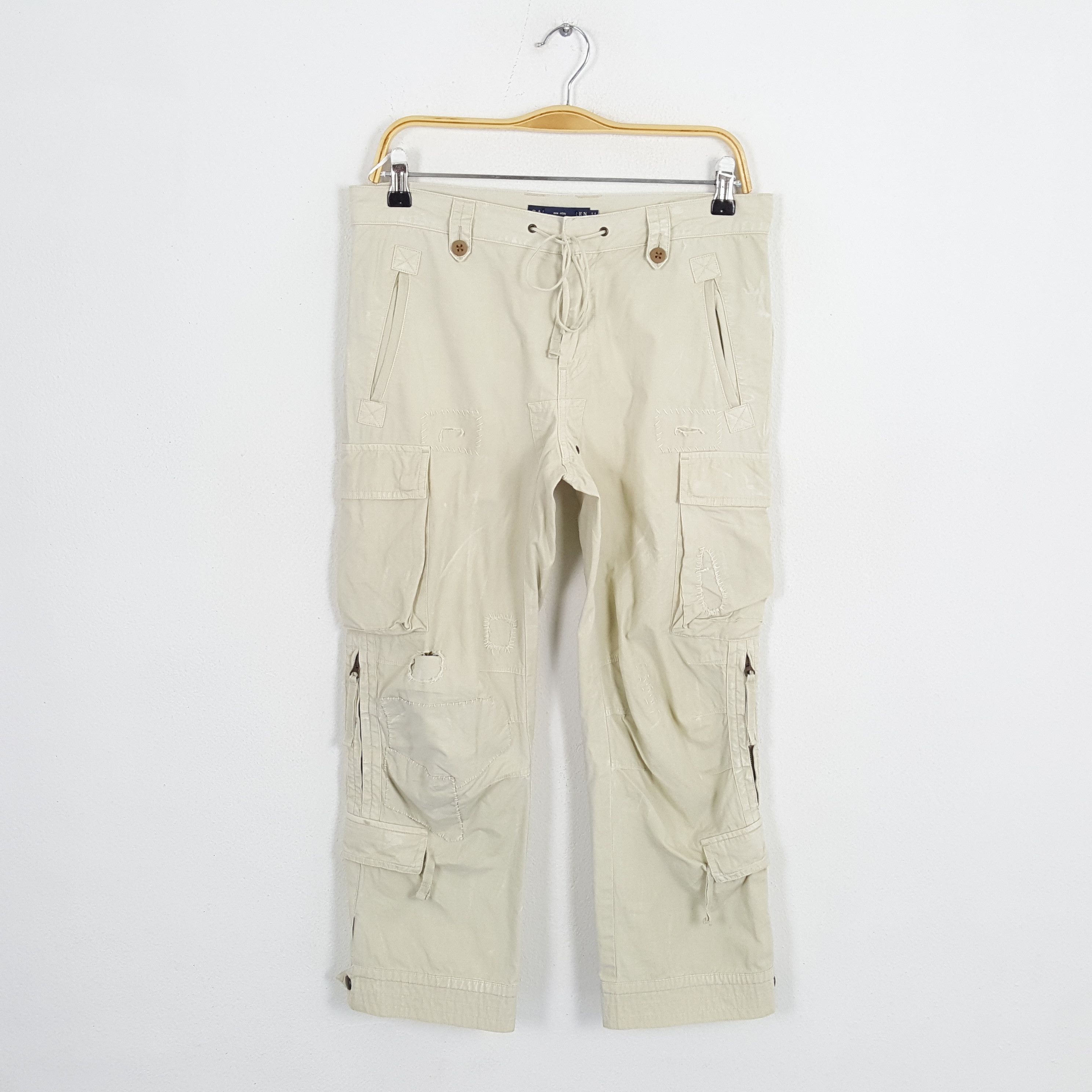 Polo by Ralph Lauren Vintage Button Fly Cargo Utility Beige Shorts