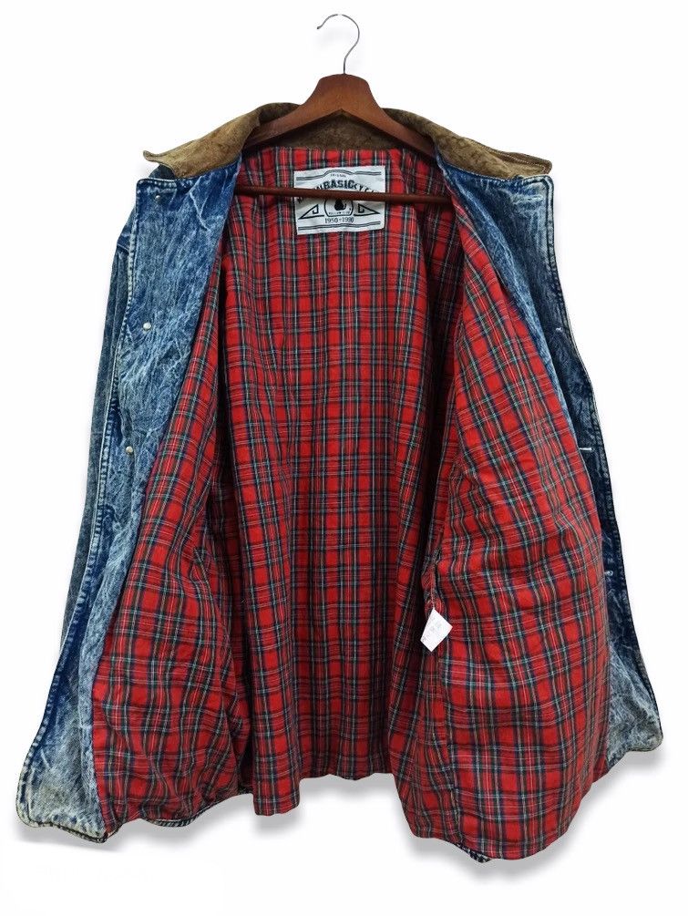 Japanese Brand × Vintage Vintage 90s Yellow Club Distressed Denim Acid Washed Jacket Size US L / EU 52-54 / 3 - 6 Thumbnail