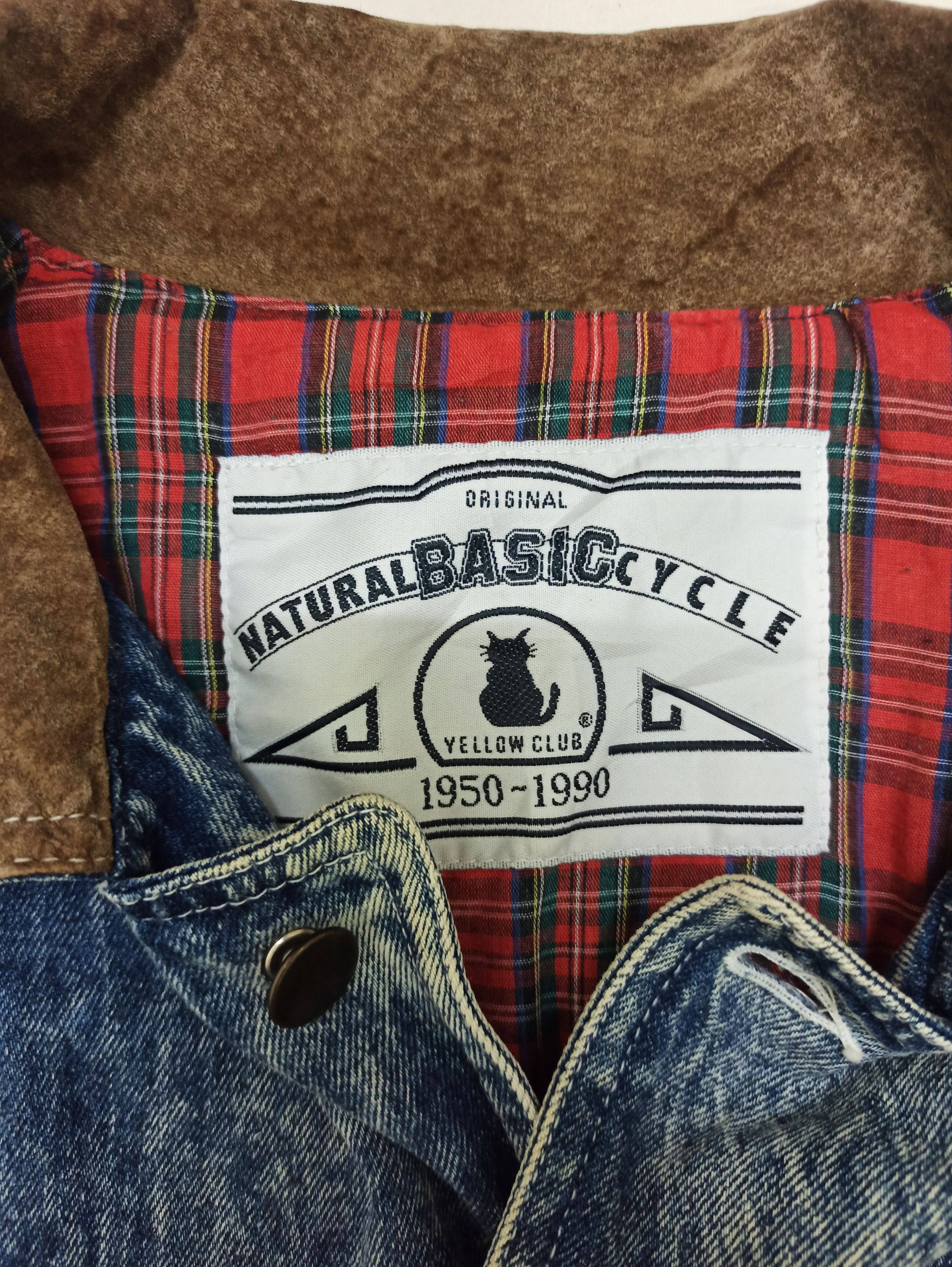Japanese Brand × Vintage Vintage 90s Yellow Club Distressed Denim Acid Washed Jacket Size US L / EU 52-54 / 3 - 8 Thumbnail