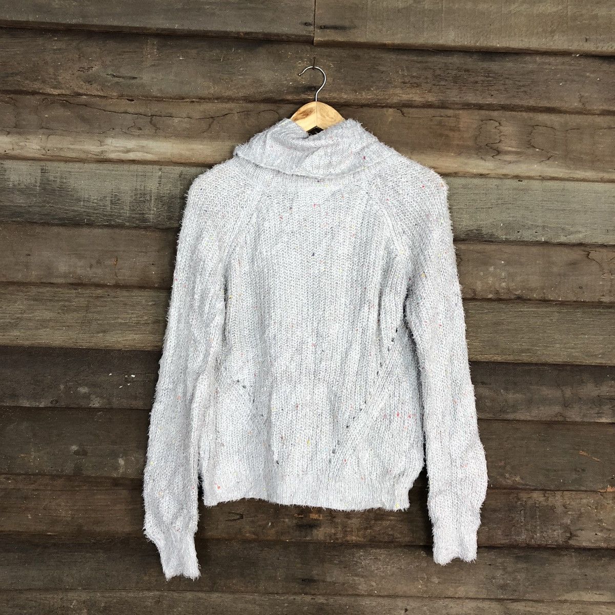 Homespun Knitwear DLL Ray Cassin grey Mohair fur Shag Shaggy Knitwear #c1060 Size US M / EU 48-50 / 2 - 11 Thumbnail