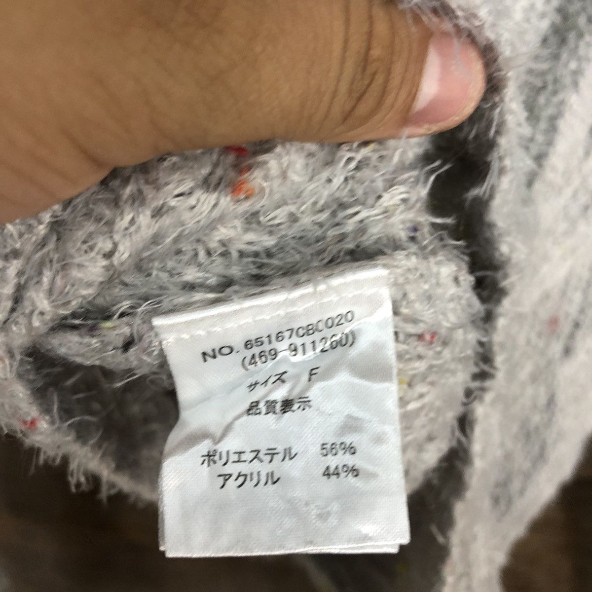 Homespun Knitwear DLL Ray Cassin grey Mohair fur Shag Shaggy Knitwear #c1060 Size US M / EU 48-50 / 2 - 12 Thumbnail