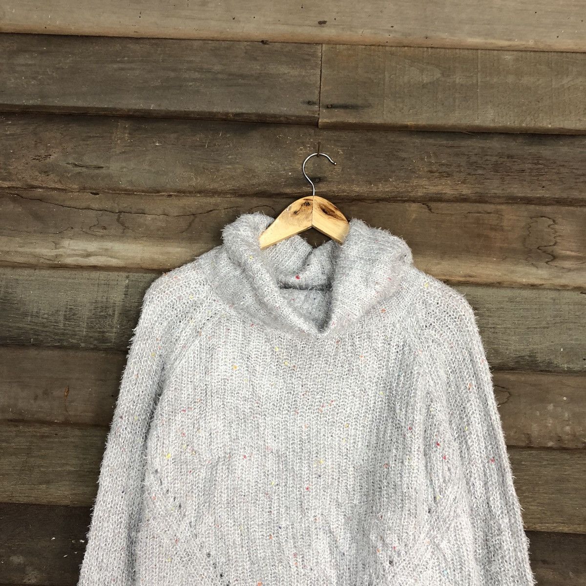 Homespun Knitwear DLL Ray Cassin grey Mohair fur Shag Shaggy Knitwear #c1060 Size US M / EU 48-50 / 2 - 9 Thumbnail