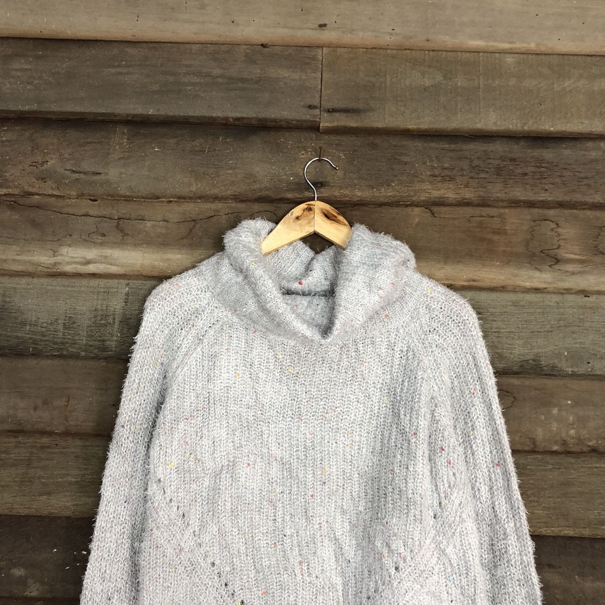 Homespun Knitwear DLL Ray Cassin grey Mohair fur Shag Shaggy Knitwear #c1060 Size US M / EU 48-50 / 2 - 2 Thumbnail