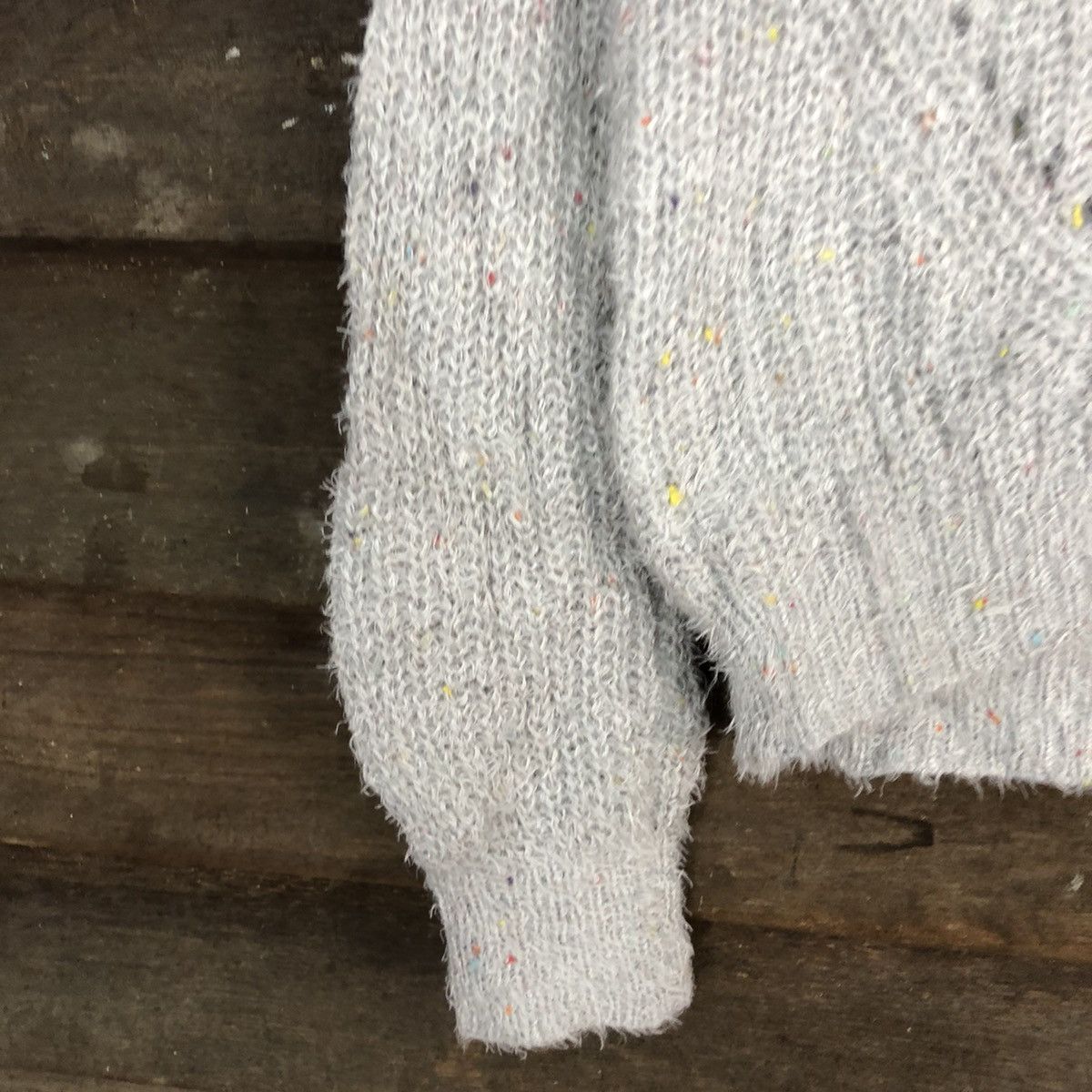 Homespun Knitwear DLL Ray Cassin grey Mohair fur Shag Shaggy Knitwear #c1060 Size US M / EU 48-50 / 2 - 6 Thumbnail