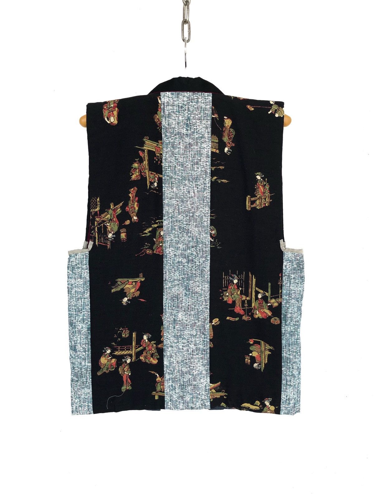 Indigo RARE🔥60s 🇯🇵 Maiko Geisha Indigo Boro Patchwork Vest Size US M / EU 48-50 / 2 - 4 Thumbnail