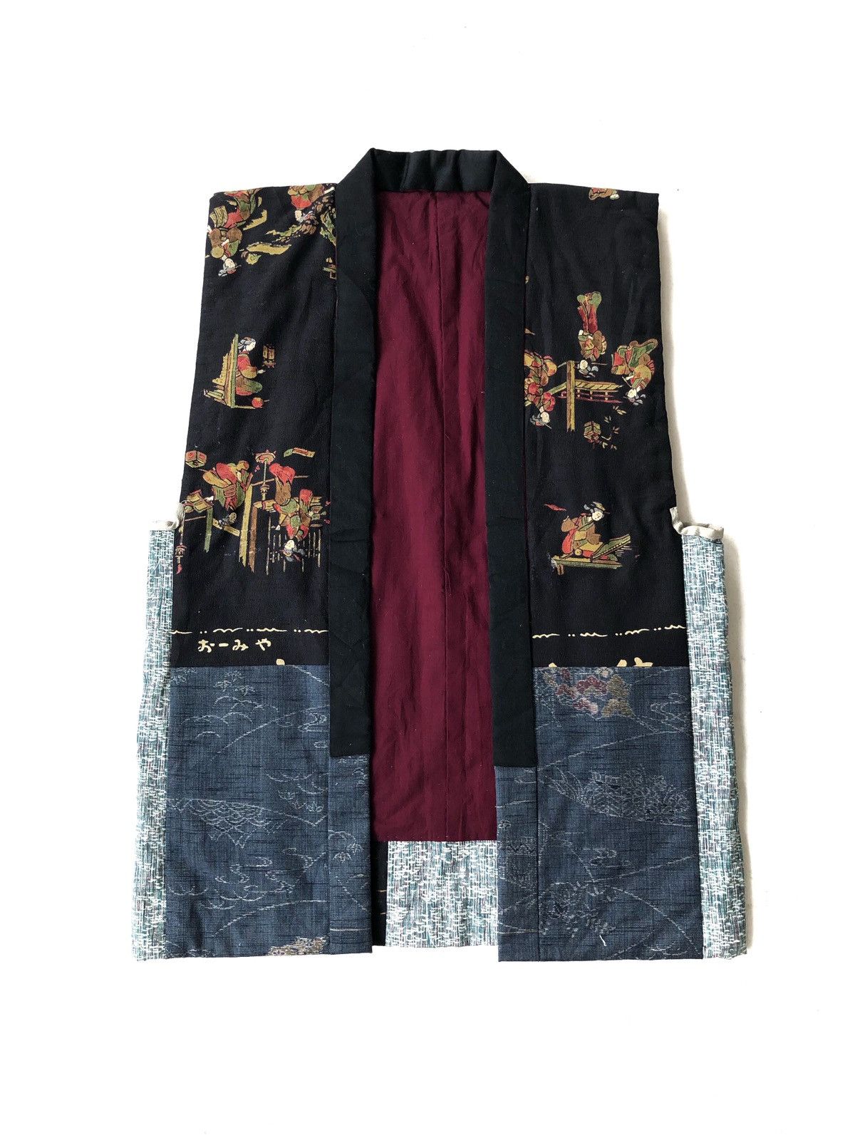 Indigo RARE🔥60s 🇯🇵 Maiko Geisha Indigo Boro Patchwork Vest Size US M / EU 48-50 / 2 - 1 Thumbnail