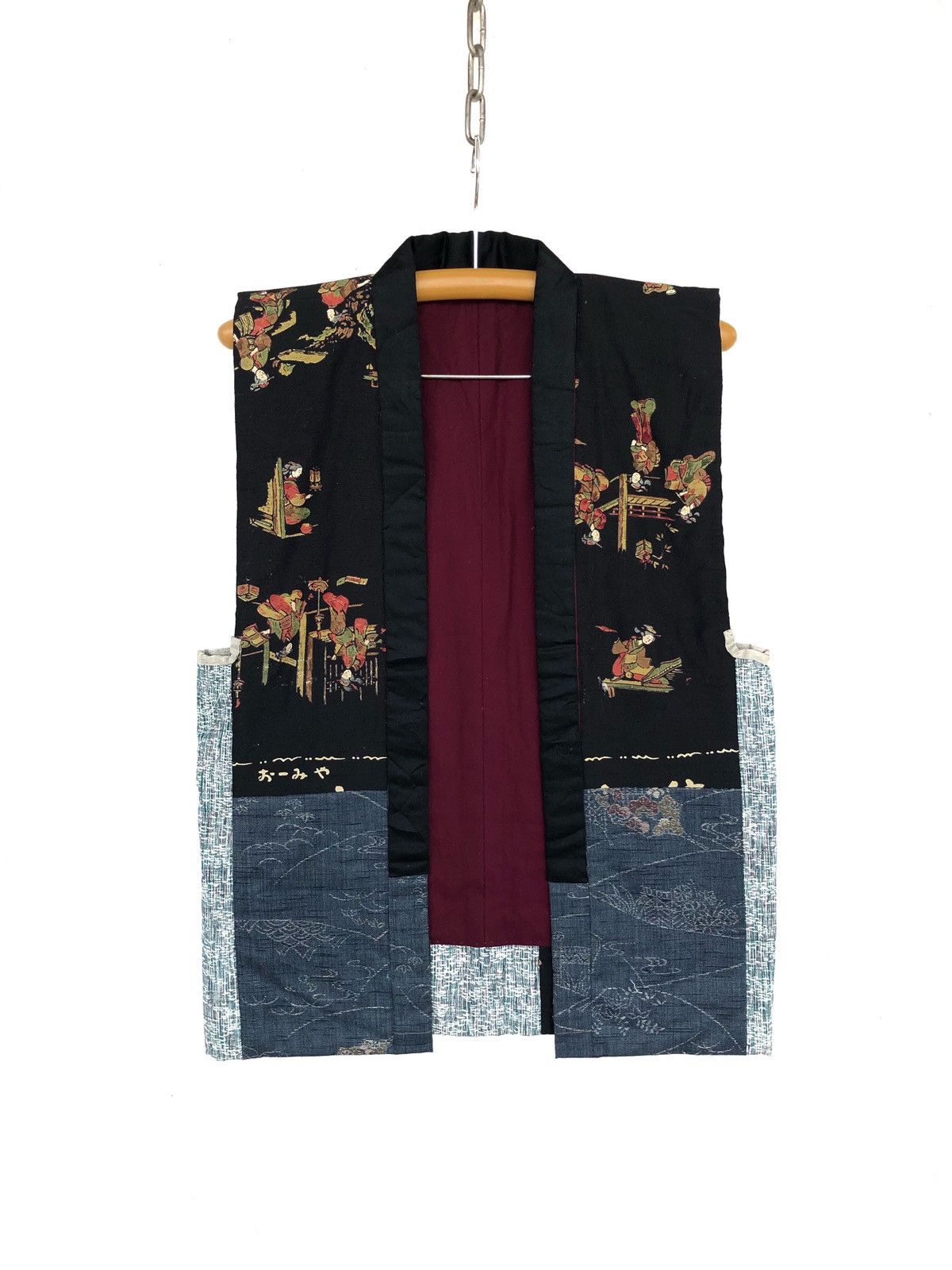 Indigo RARE🔥60s 🇯🇵 Maiko Geisha Indigo Boro Patchwork Vest Size US M / EU 48-50 / 2 - 2 Thumbnail