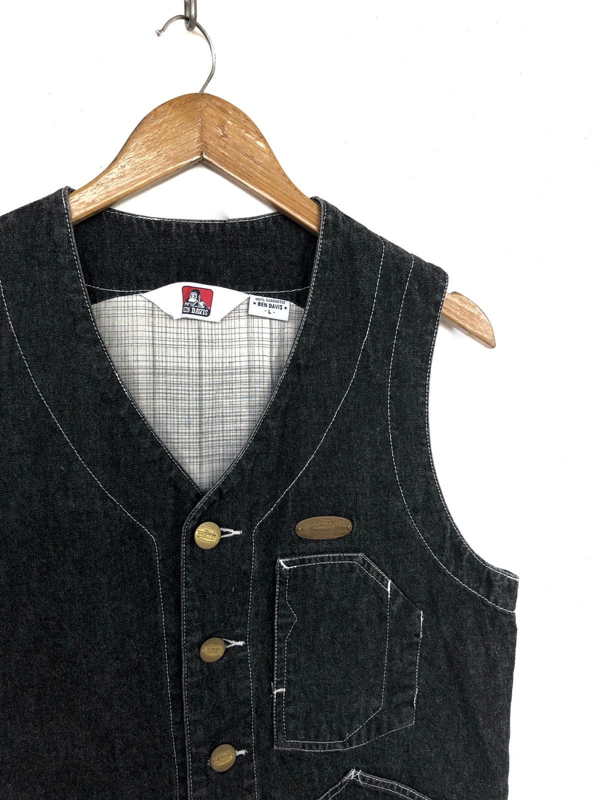 Ben Davis 90s Ben Davies 🇺🇸 Indigo Three Pocket Denim Vests Size US M / EU 48-50 / 2 - 3 Thumbnail