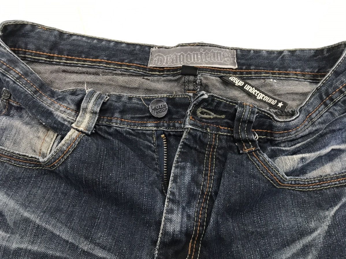Japanese Brand Hype Dragon Jeans Tokyo Underground Lightning Design Denim Size US 30 / EU 46 - 3 Thumbnail