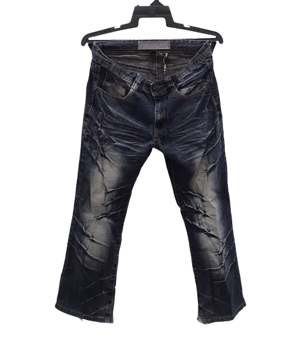 Japanese Brand Hype Dragon Jeans Tokyo Underground Lightning Design Denim Size US 30 / EU 46 - 1 Thumbnail