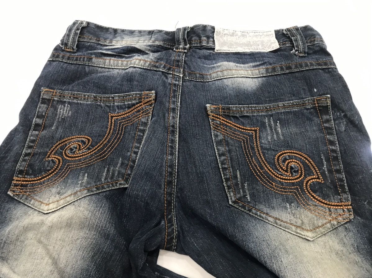Japanese Brand Hype Dragon Jeans Tokyo Underground Lightning Design Denim Size US 30 / EU 46 - 4 Thumbnail