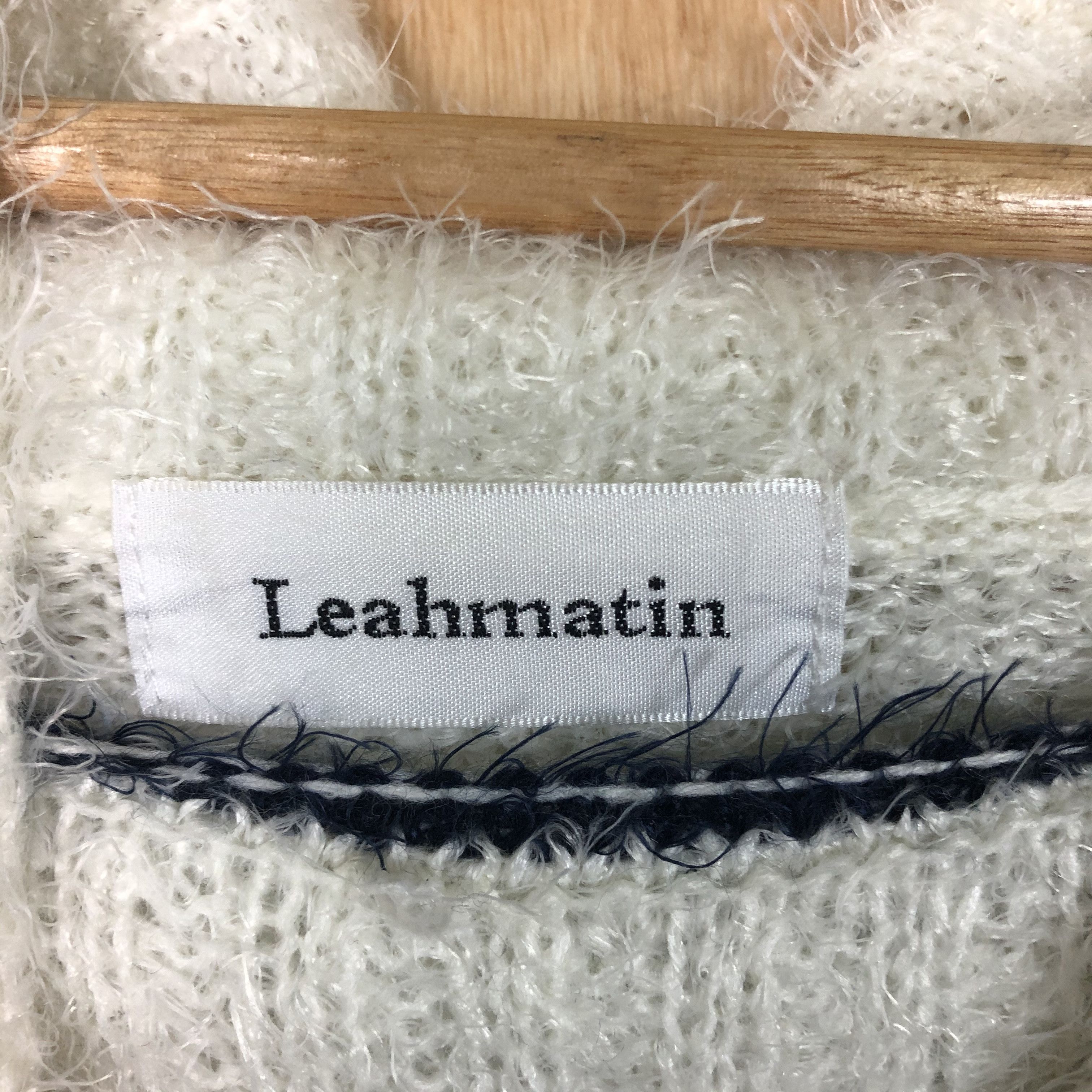 Aran Isles Knitwear DLL Leahmatin stripe turtleneck mohair shaggy knitwear #c041 Size M / US 6-8 / IT 42-44 - 8 Thumbnail