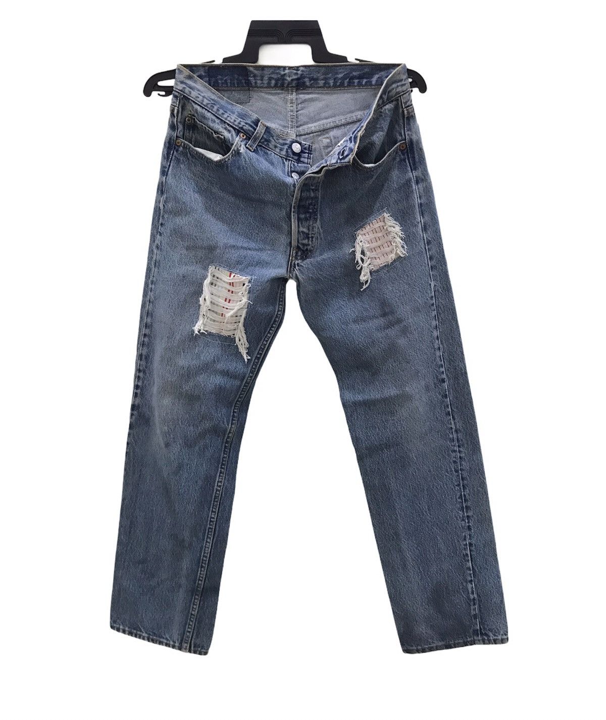 Levi's Vintage Clothing Vintage Denim Custom Levi's 501 Usa Button Zig Zap Design Size US 32 / EU 48 - 1 Thumbnail