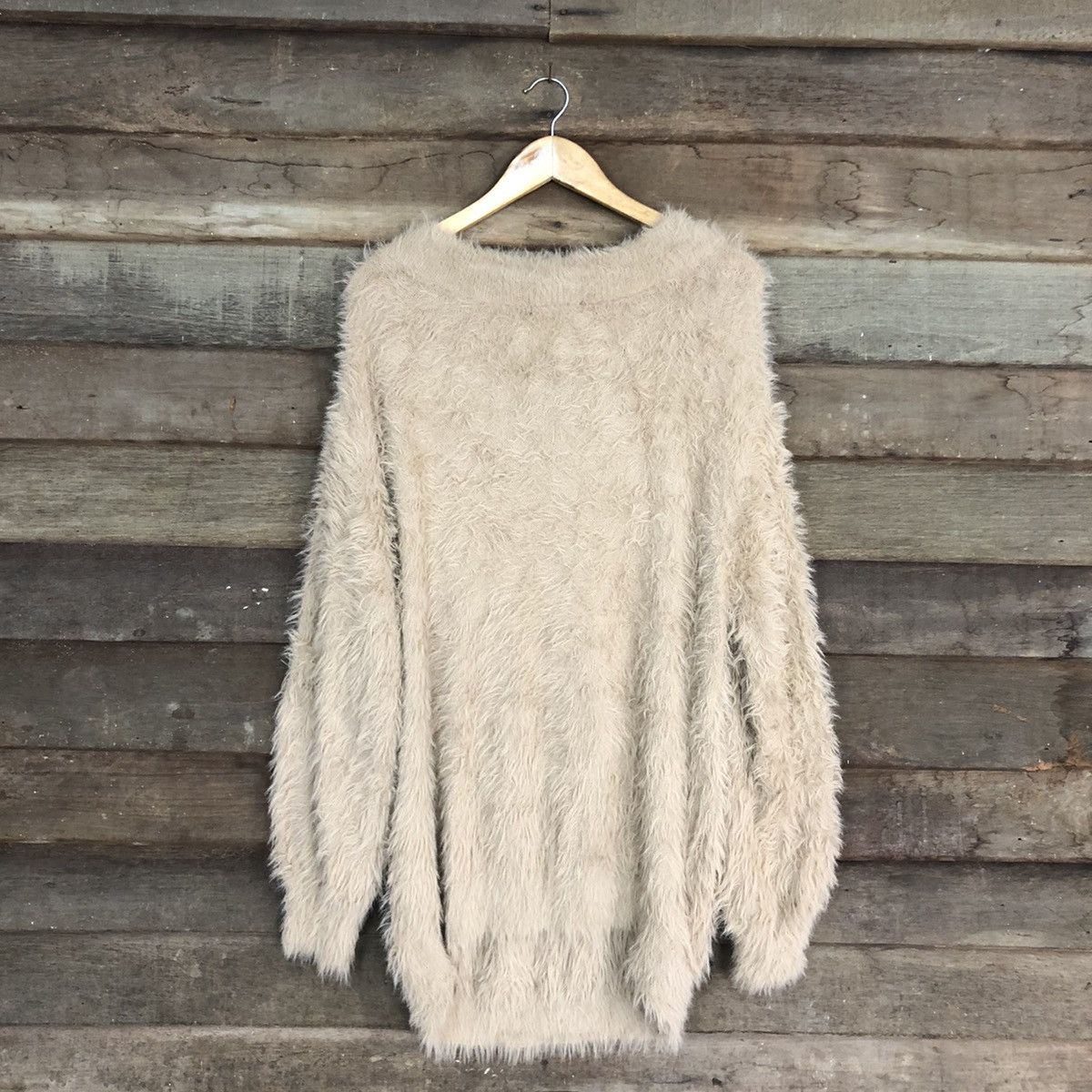 Japanese Brand Jeanasis Brown Mohair Shag Shaggy Knitwear #c1032 Size US XL / EU 56 / 4 - 11 Thumbnail