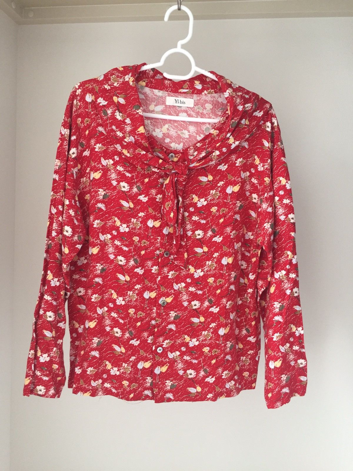 YOHJI FLORAL SHAWL COLLAR RAYON HAWAIIAN SHIRT