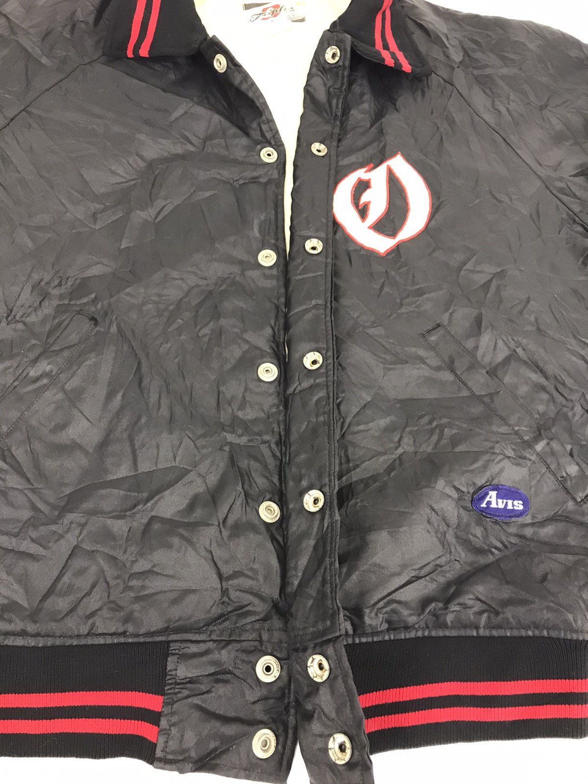 Vintage Vintage 90s Triple Crown Avis Snap Button Varsity Jacket Size US M / EU 48-50 / 2 - 2 Thumbnail