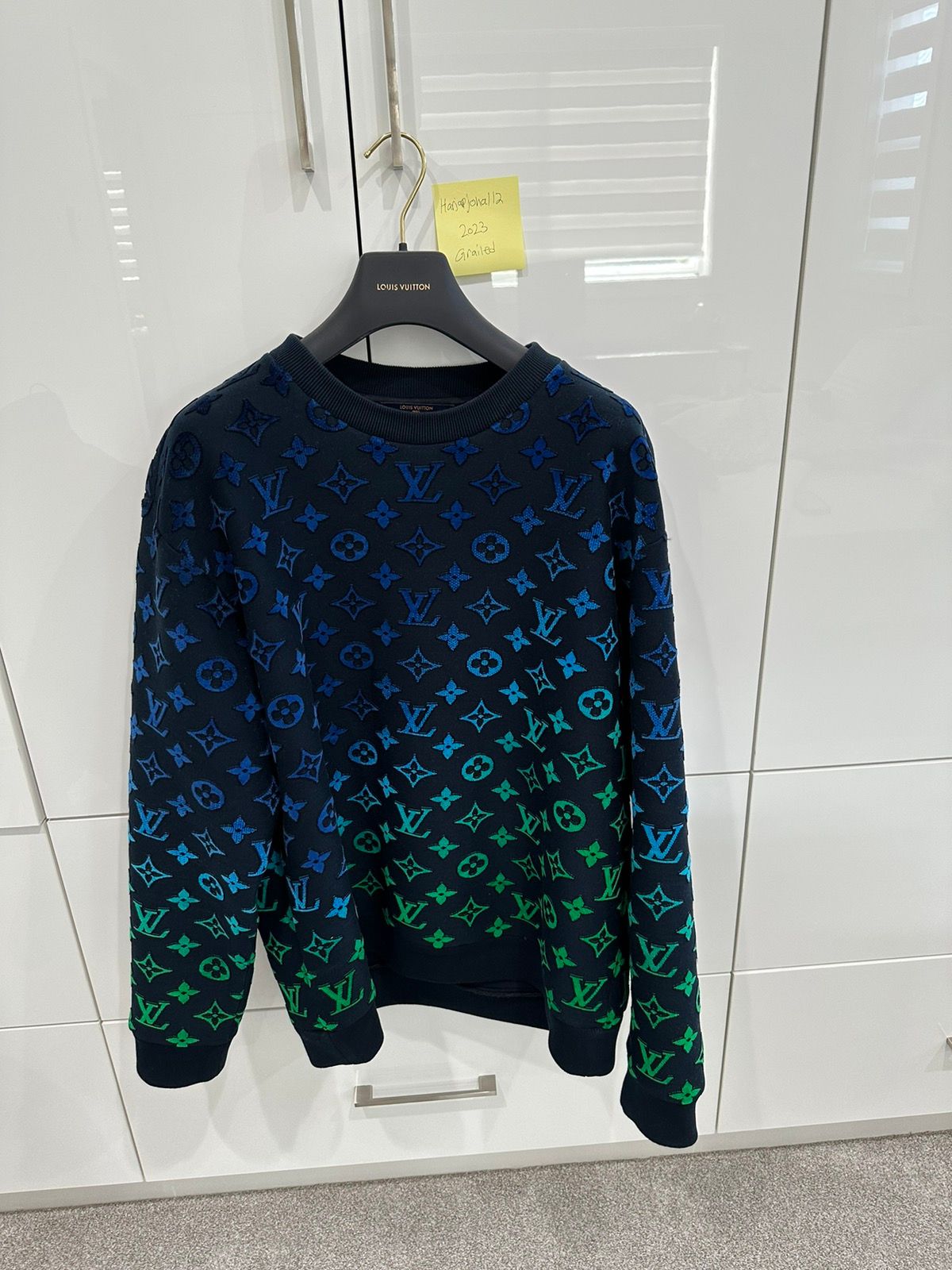 Products by Louis Vuitton: Gradient Monogram Fil Coupe Sweatshirt - Wishupon