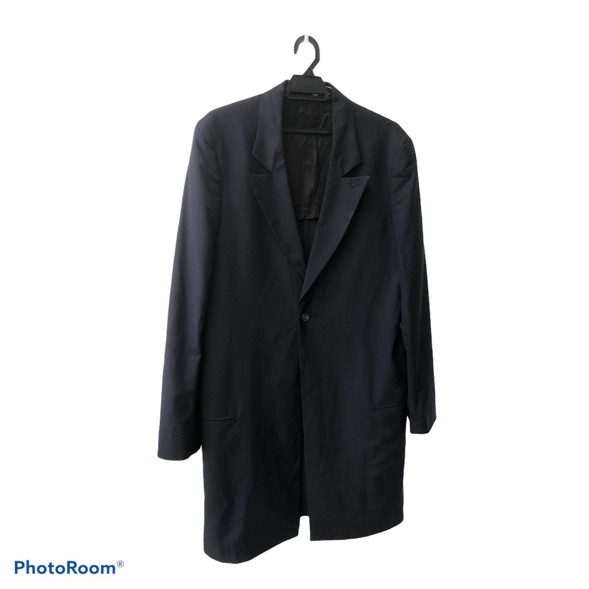 Y's for Men × Yohji Yamamoto 🔥MUST BUY🔥89”Yohji Yamamoto Runway Black Long Coat Size 38S - 2 Thumbnail