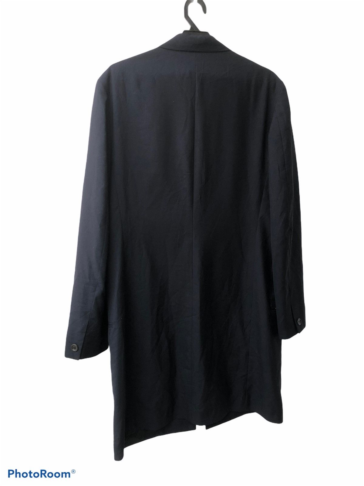 Y's for Men × Yohji Yamamoto 🔥MUST BUY🔥89”Yohji Yamamoto Runway Black Long Coat Size 38S - 5 Thumbnail