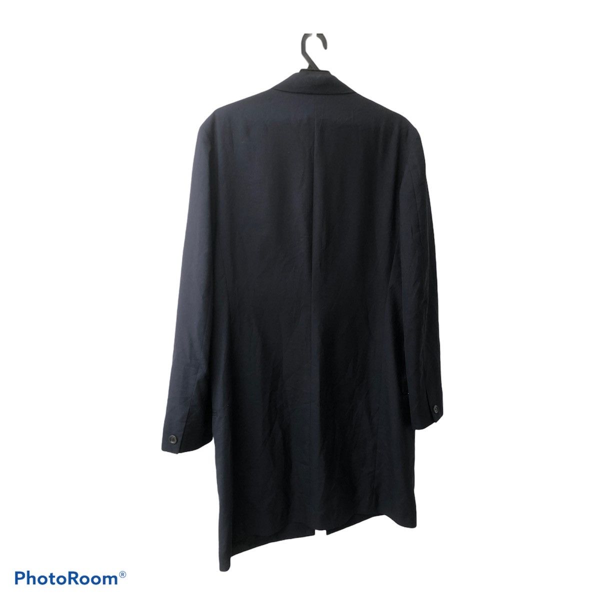 Y's for Men × Yohji Yamamoto 🔥MUST BUY🔥89”Yohji Yamamoto Runway Black Long Coat Size 38S - 3 Thumbnail