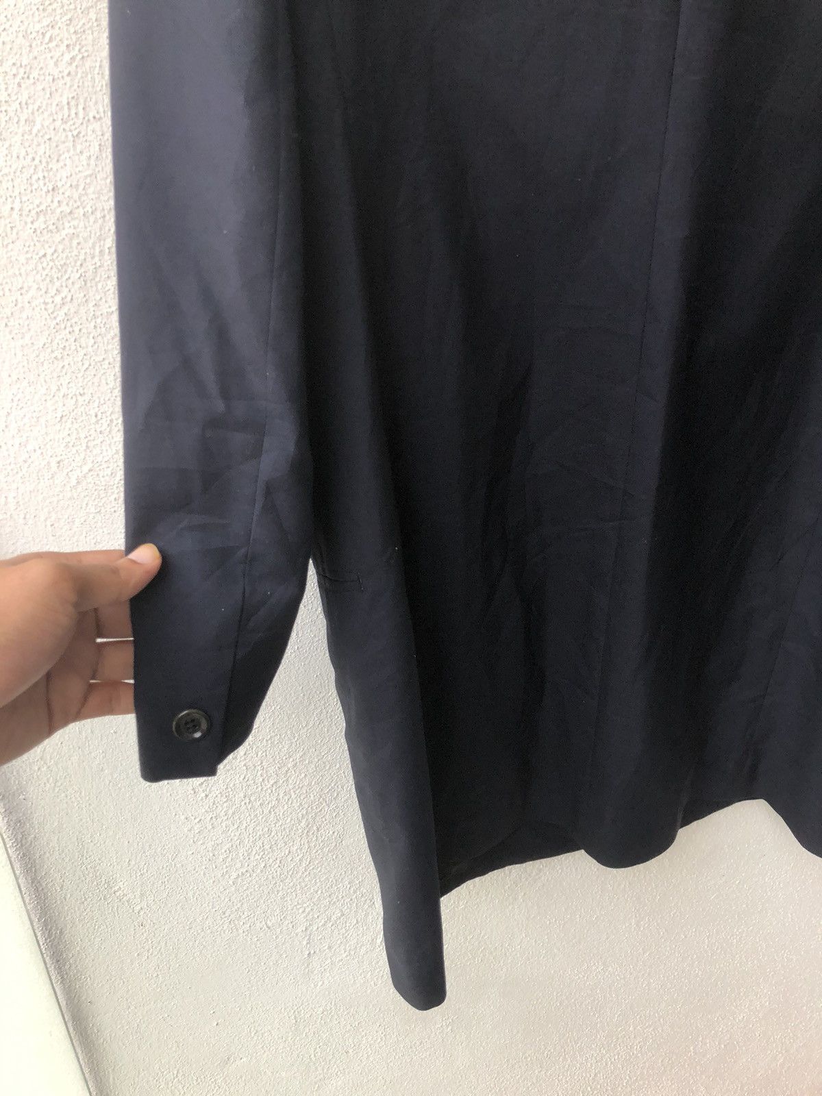 Y's for Men × Yohji Yamamoto 🔥MUST BUY🔥89”Yohji Yamamoto Runway Black Long Coat Size 38S - 6 Thumbnail