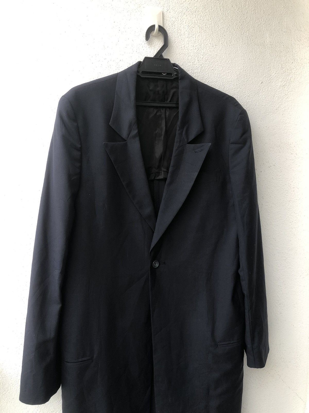 Y's for Men × Yohji Yamamoto 🔥MUST BUY🔥89”Yohji Yamamoto Runway Black Long Coat Size 38S - 8 Thumbnail