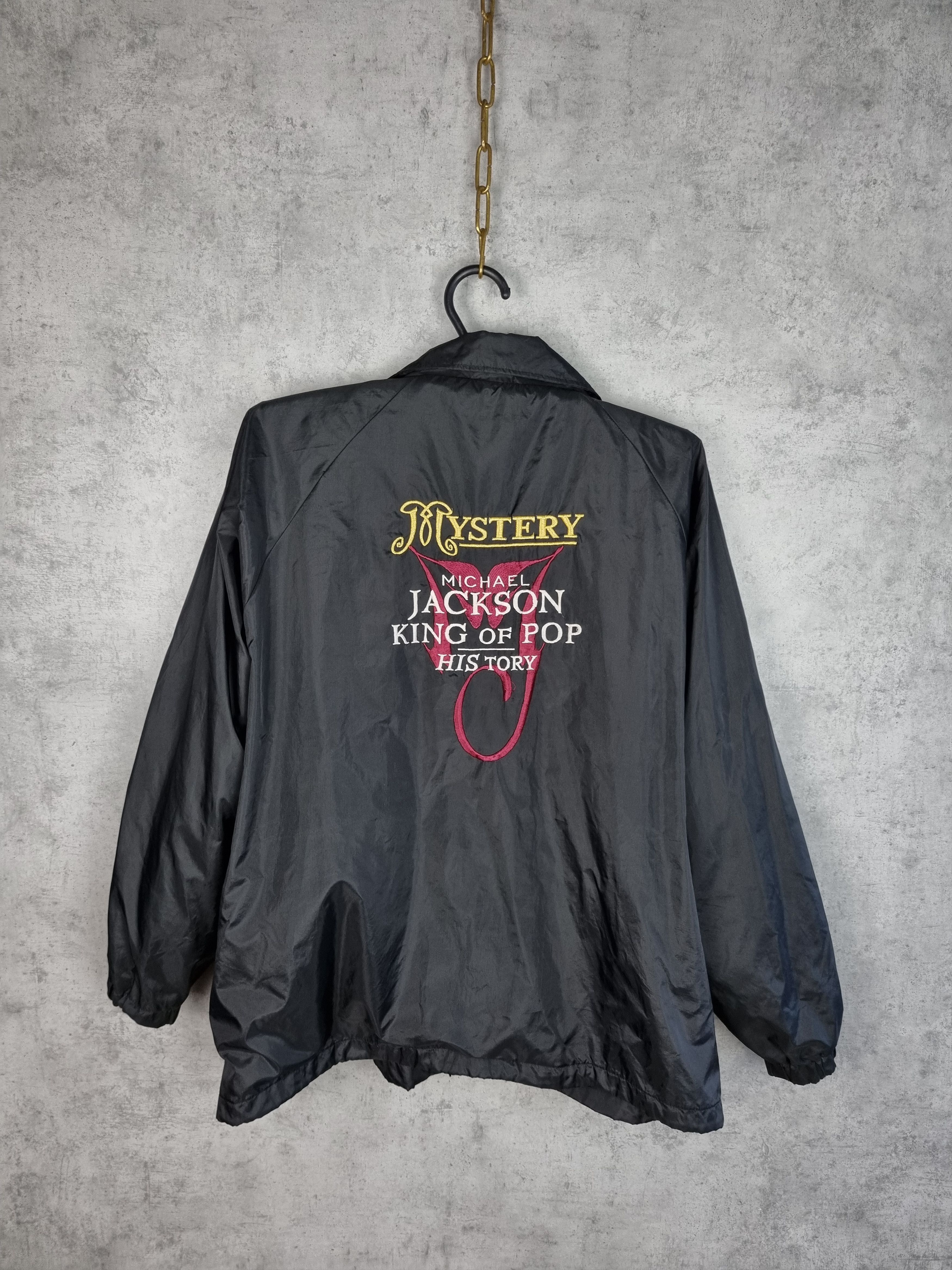 Band Tees × Michael Jackson Vintage 90s Michael Jackson MYSTERY Tour Coach jacket RARE! Size US M / EU 48-50 / 2 - 5 Thumbnail