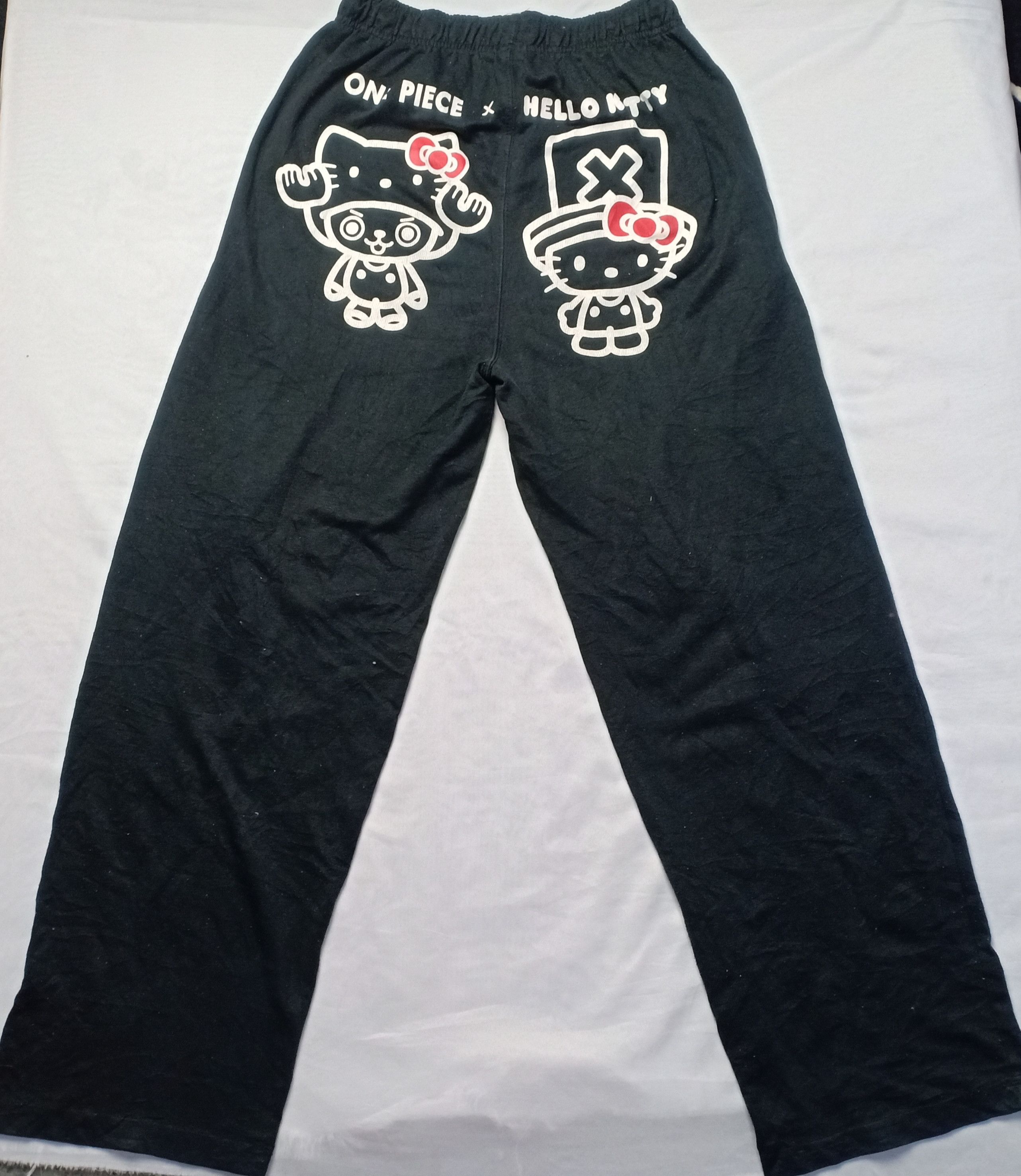 Anime × Cartoon Network × One Piece Rare One piece X Hello Kitty Cartoon Jogger Pant Unisex Size US 31 - 4 Thumbnail