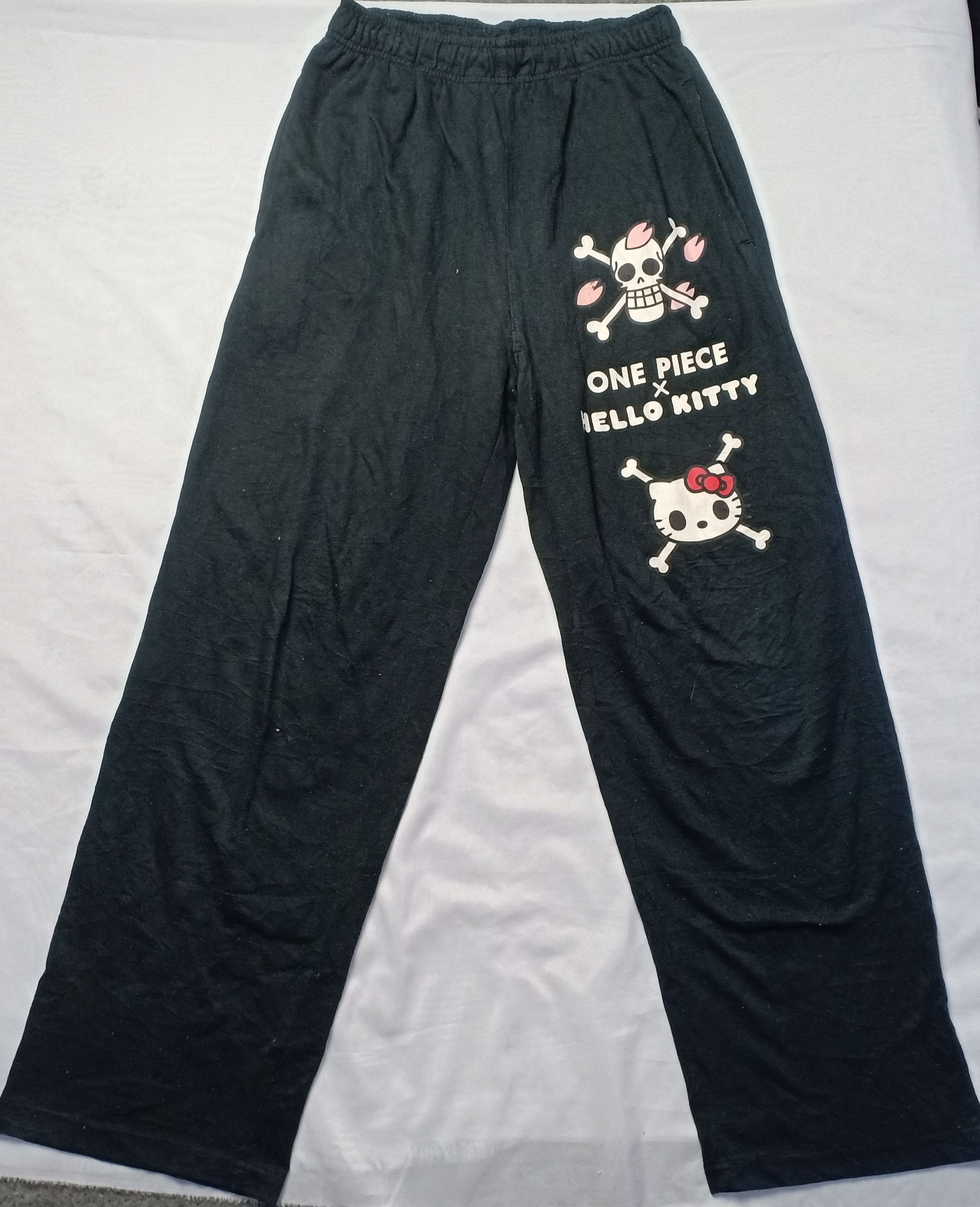 Anime × Cartoon Network × One Piece Rare One piece X Hello Kitty Cartoon Jogger Pant Unisex Size US 31 - 2 Thumbnail