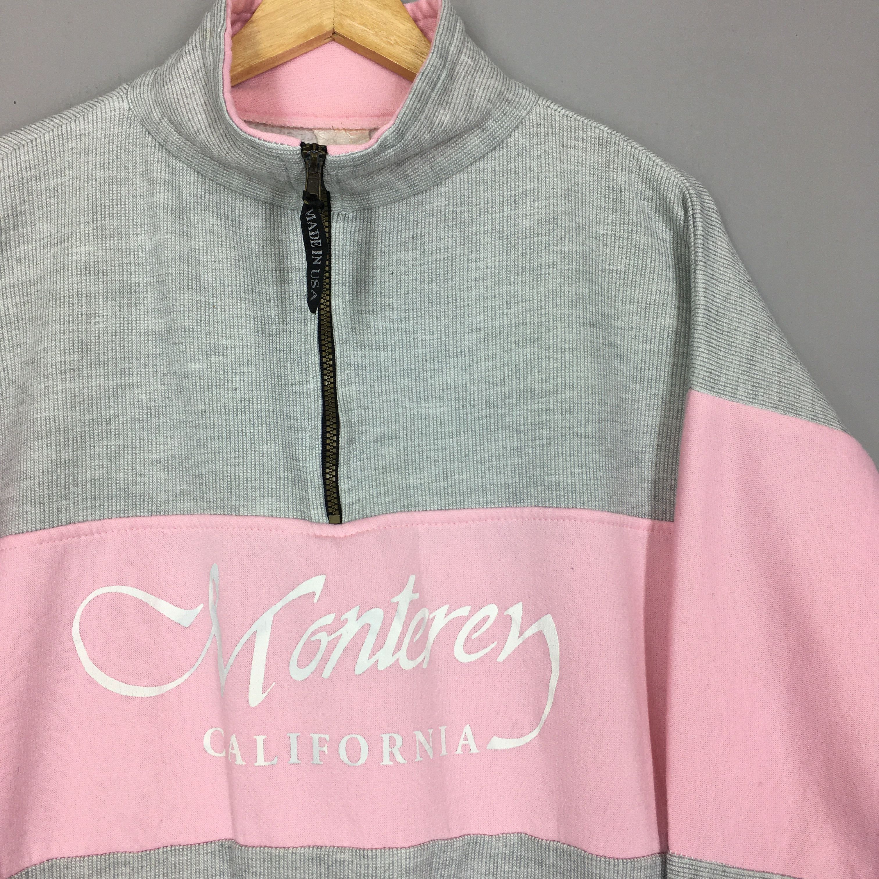 Vintage Vintage 90s Monterey California Half Zipper Sweatshirt Large Size US L / EU 52-54 / 3 - 2 Thumbnail
