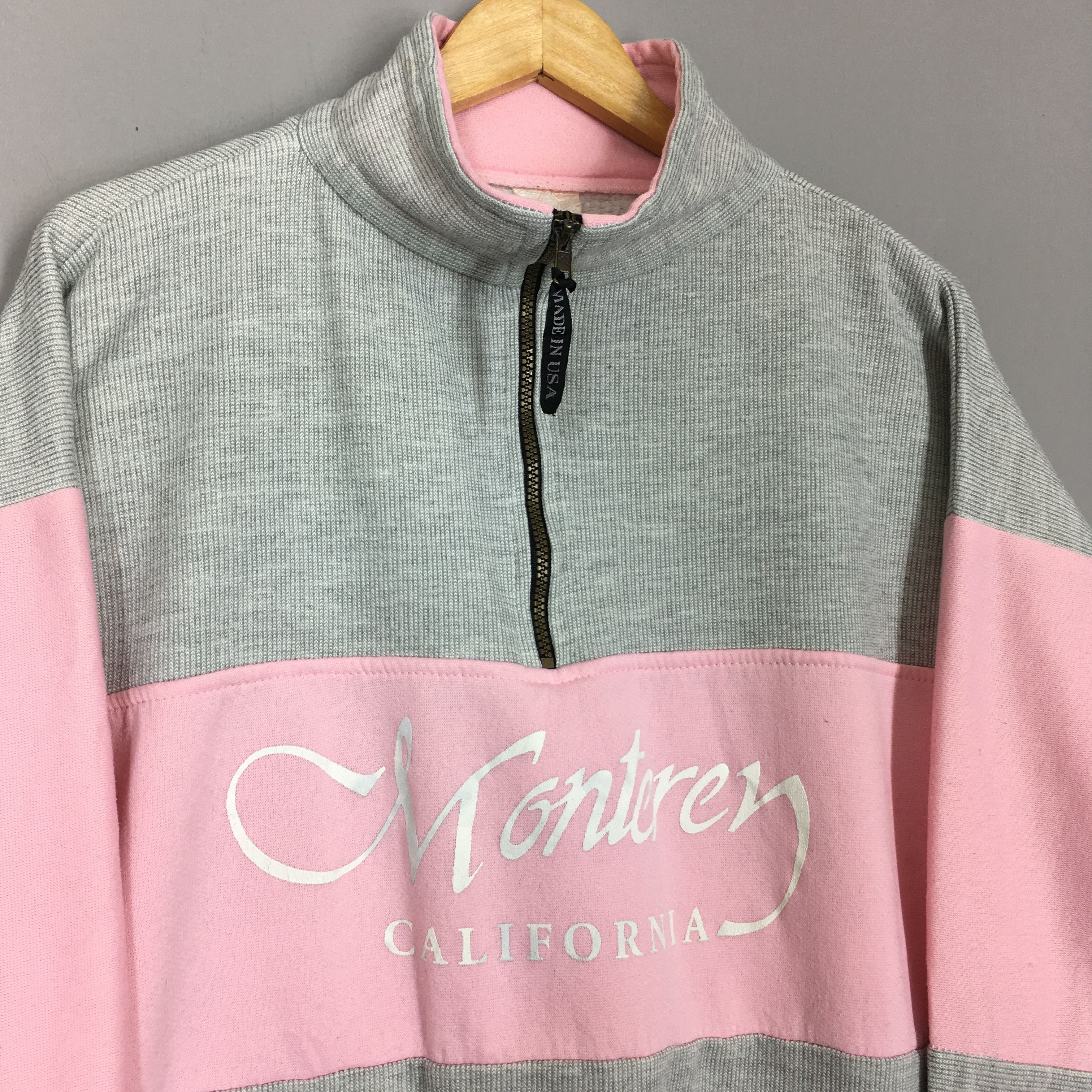 Vintage Vintage 90s Monterey California Half Zipper Sweatshirt Large Size US L / EU 52-54 / 3 - 3 Thumbnail