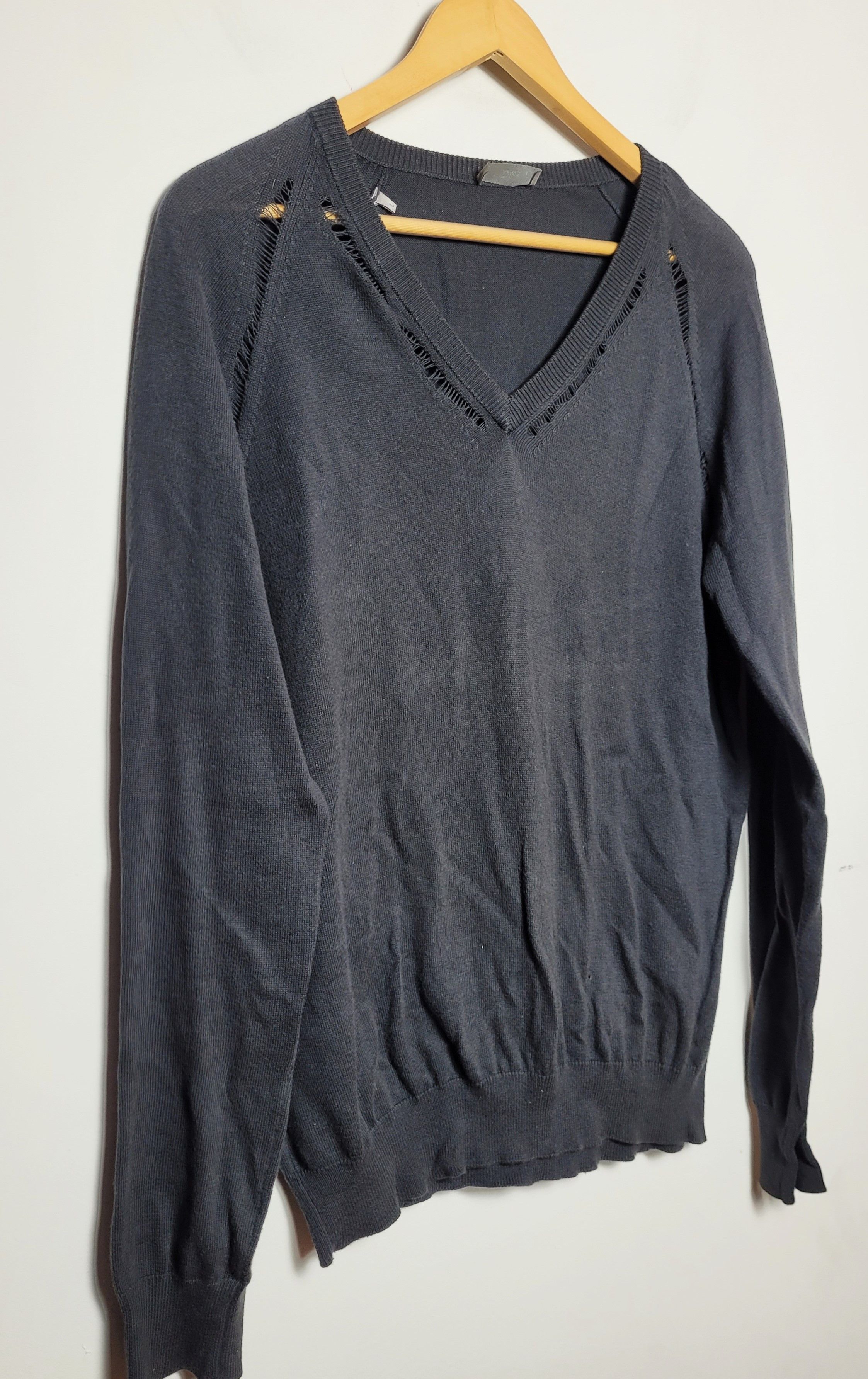 Dior × Hedi Slimane Dior x Hedi Slimane RARE distressed sweater F/W 2007 Size US L / EU 52-54 / 3 - 3 Thumbnail