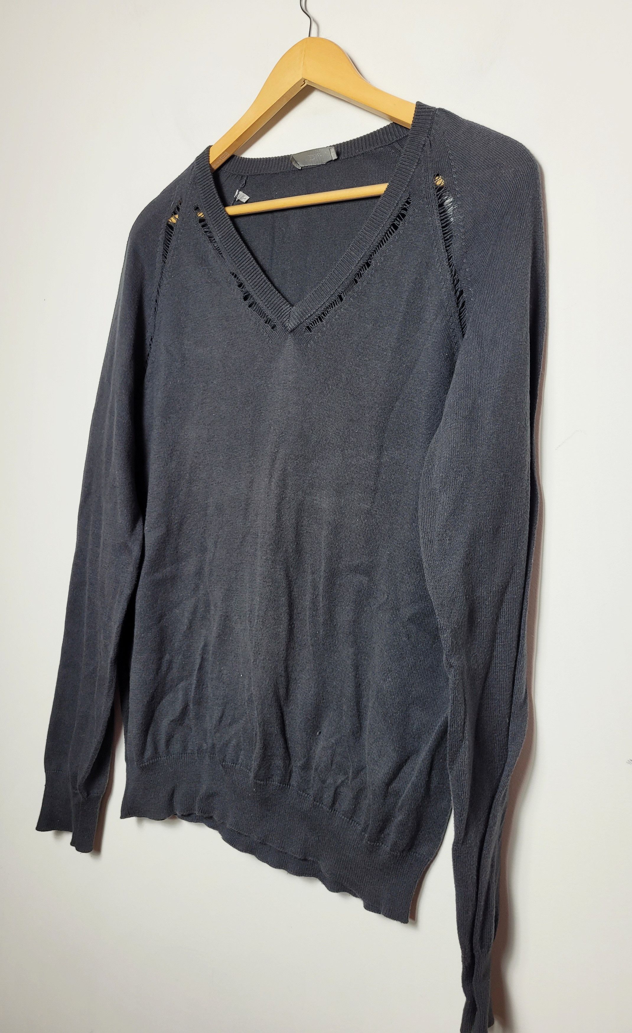 Dior × Hedi Slimane Dior x Hedi Slimane RARE distressed sweater F/W 2007 Size US L / EU 52-54 / 3 - 2 Thumbnail