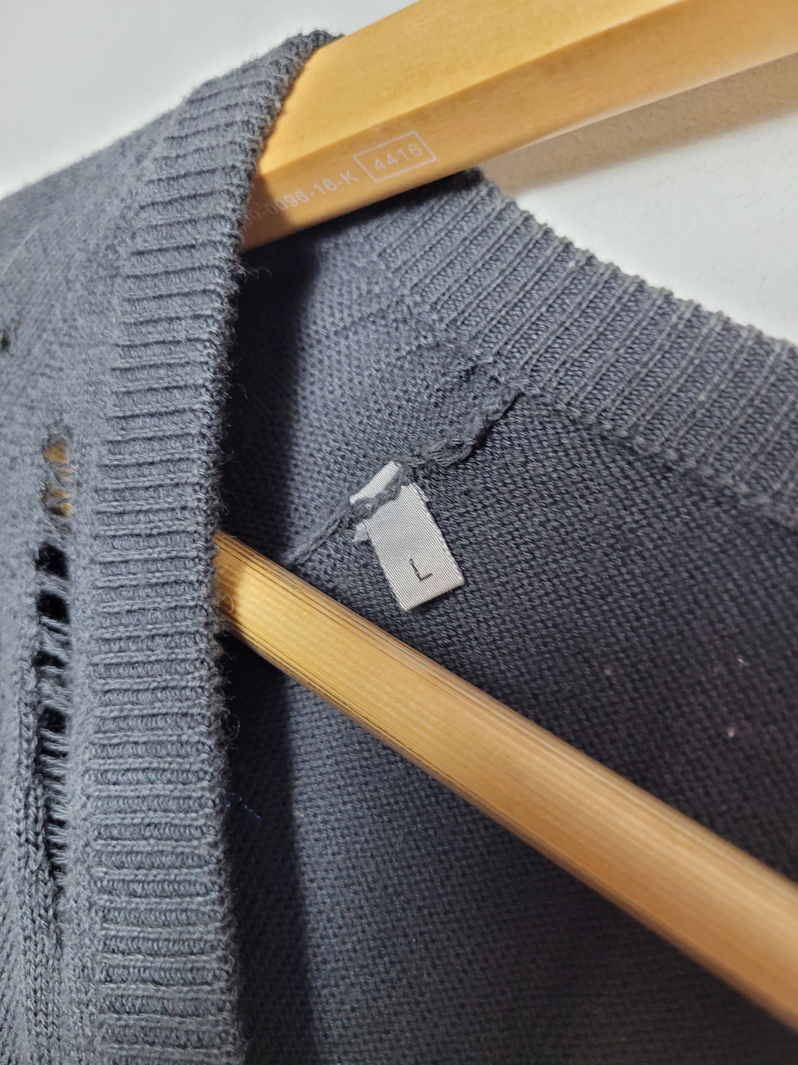 Dior × Hedi Slimane Dior x Hedi Slimane RARE distressed sweater F/W 2007 Size US L / EU 52-54 / 3 - 9 Thumbnail