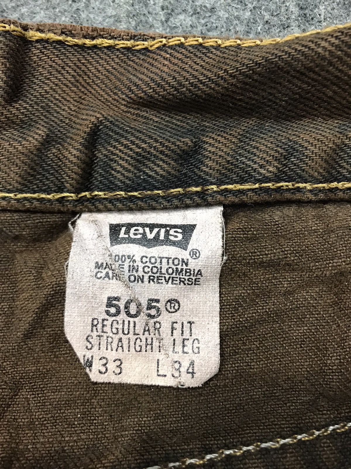 Levi's Vintage Clothing Levi’s & Strauss Lot 505 Denim Brown Jeans K239j Size US 31 - 4 Thumbnail
