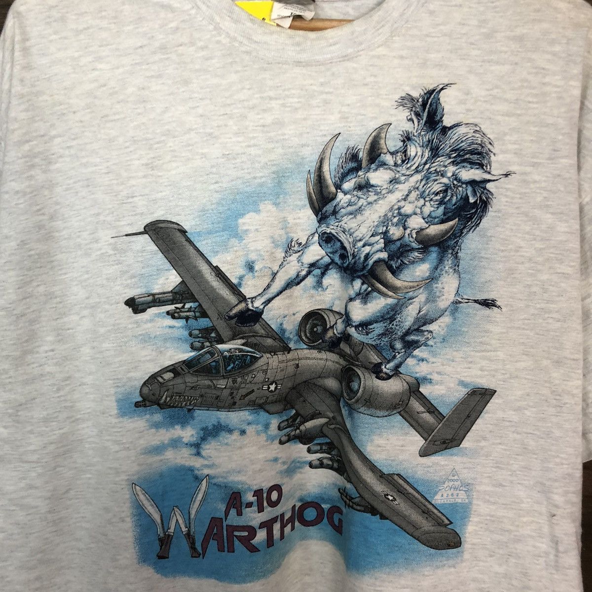 Vintage DL Vtg A-10 Warthog Hanes White Short Sleeve Shirt #3107 Size US XL / EU 56 / 4 - 8 Thumbnail