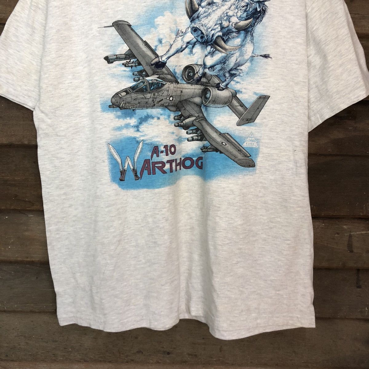 Vintage DL Vtg A-10 Warthog Hanes White Short Sleeve Shirt #3107 Size US XL / EU 56 / 4 - 6 Thumbnail