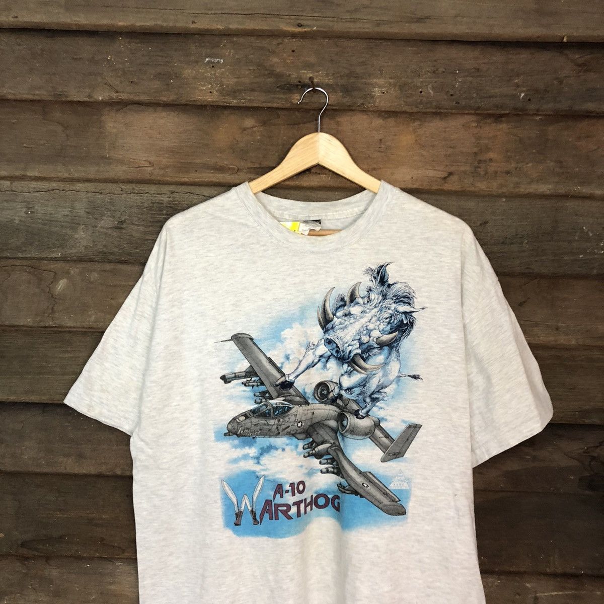 Vintage DL Vtg A-10 Warthog Hanes White Short Sleeve Shirt #3107 Size US XL / EU 56 / 4 - 7 Thumbnail