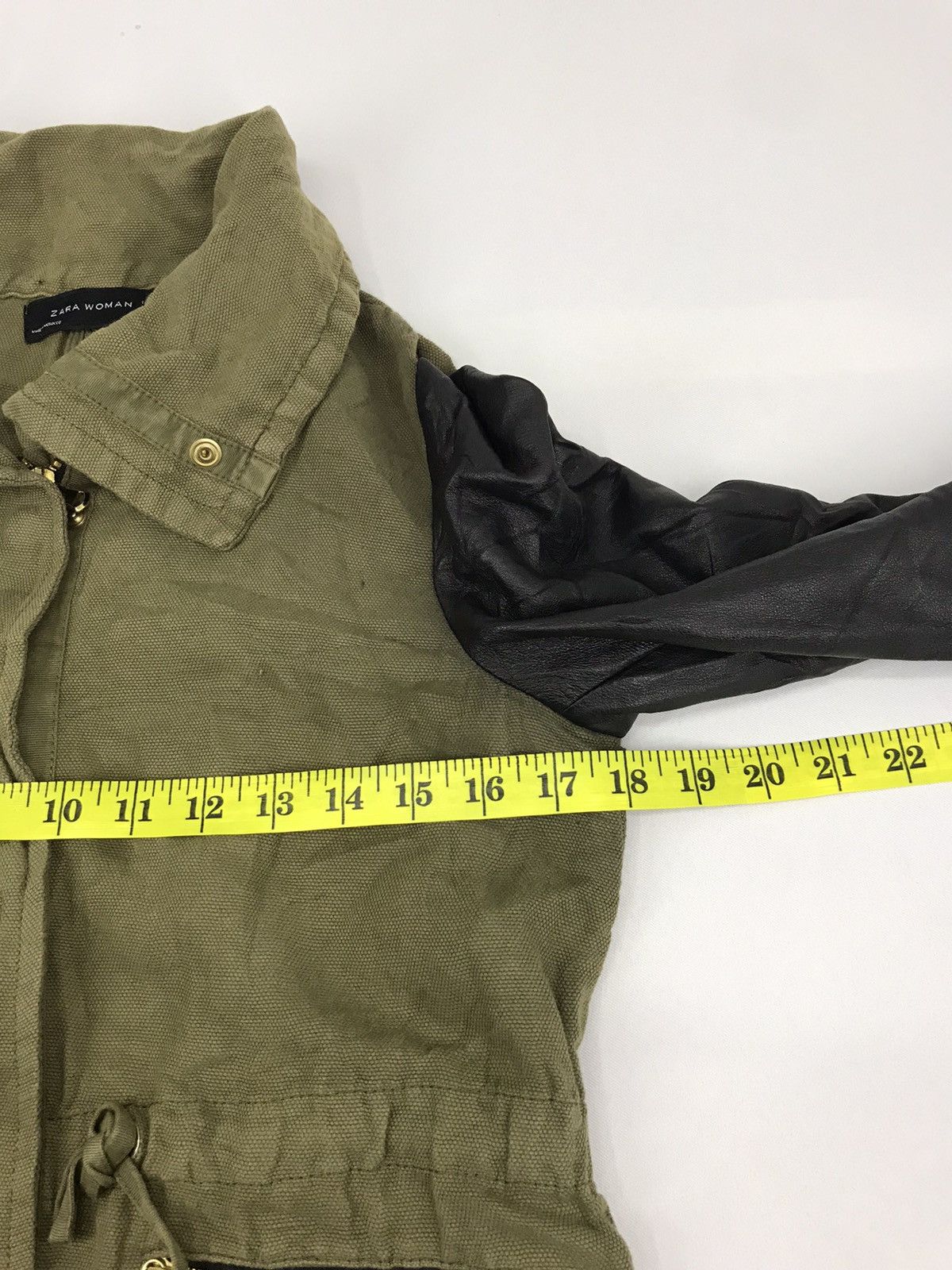 Zara Zara Mix Leather jacket Military Style Tactical Design Size US S / EU 44-46 / 1 - 11 Thumbnail