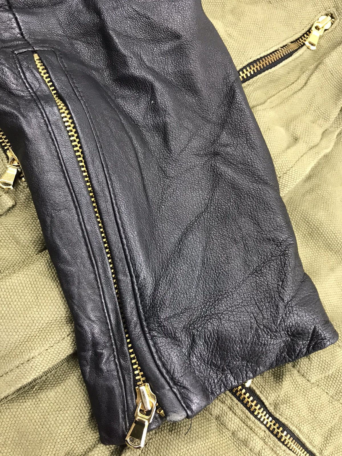 Zara Zara Mix Leather jacket Military Style Tactical Design Size US S / EU 44-46 / 1 - 5 Thumbnail