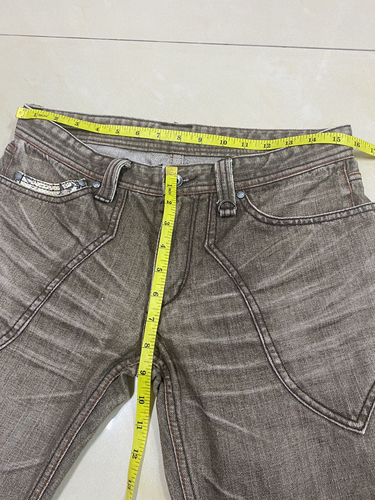 If Six Was Nine × KMRii × Nicole Club Japanese Brand NCFM Snake Skin Lining Flared Denim Size US 31 - 15 Thumbnail