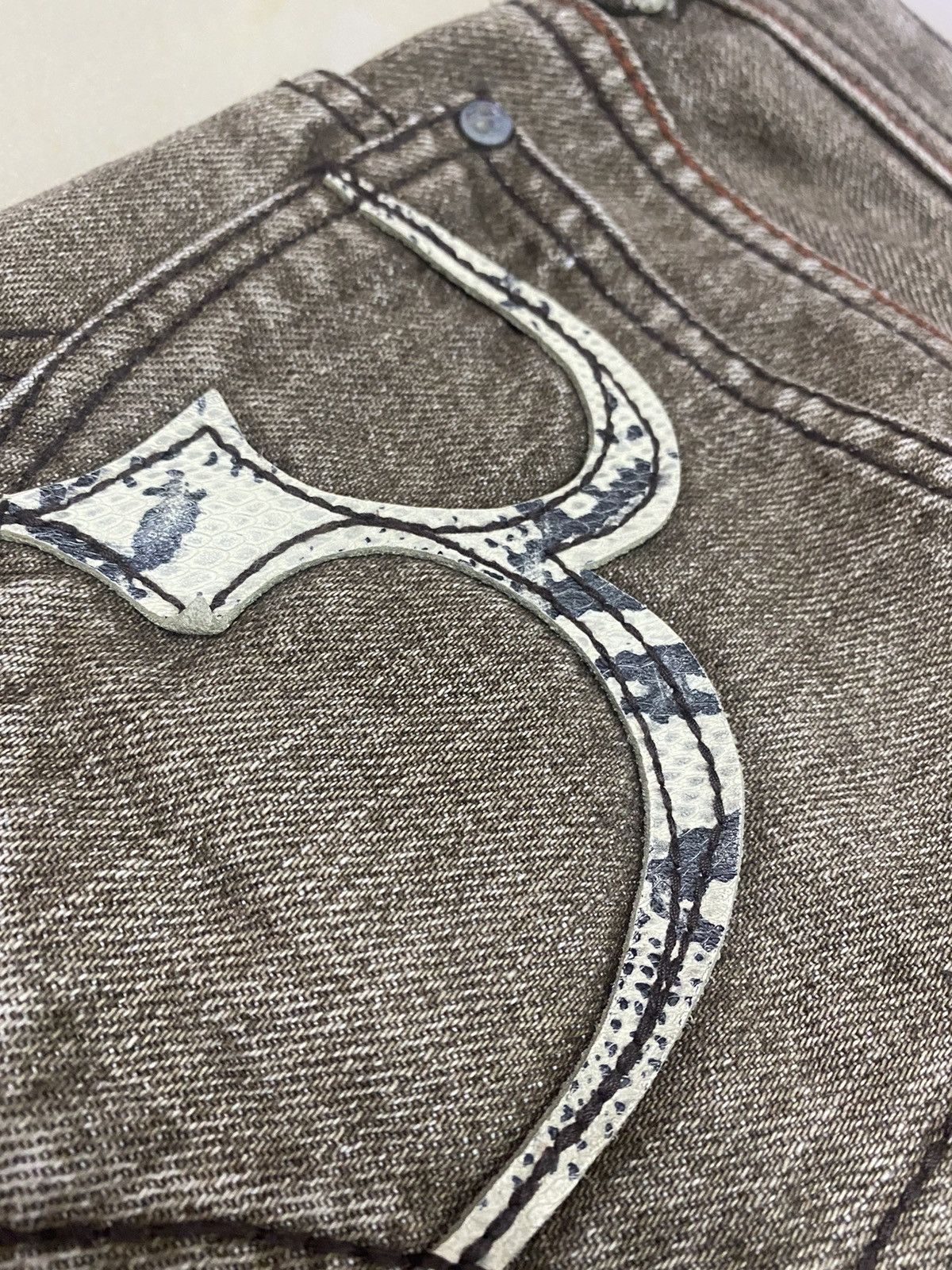 If Six Was Nine × KMRii × Nicole Club Japanese Brand NCFM Snake Skin Lining Flared Denim Size US 31 - 7 Thumbnail