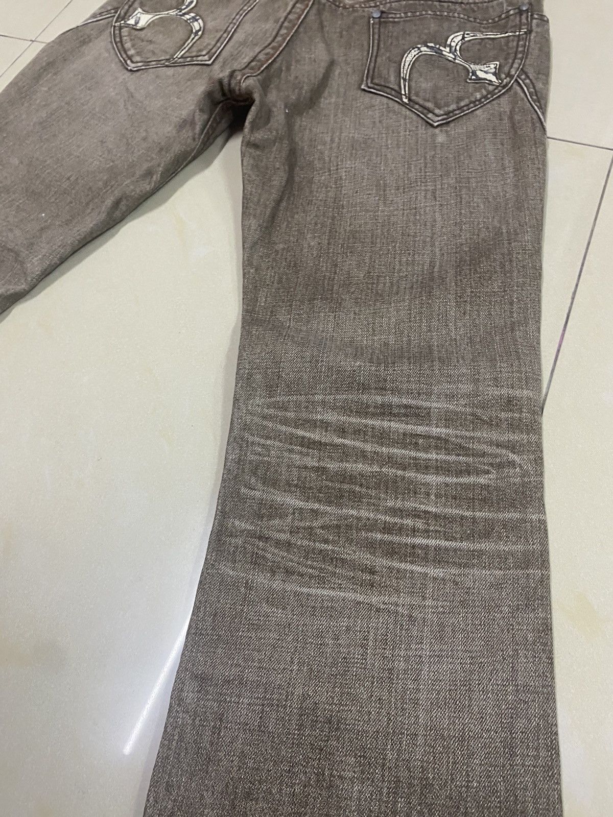 If Six Was Nine × KMRii × Nicole Club Japanese Brand NCFM Snake Skin Lining Flared Denim Size US 31 - 8 Thumbnail
