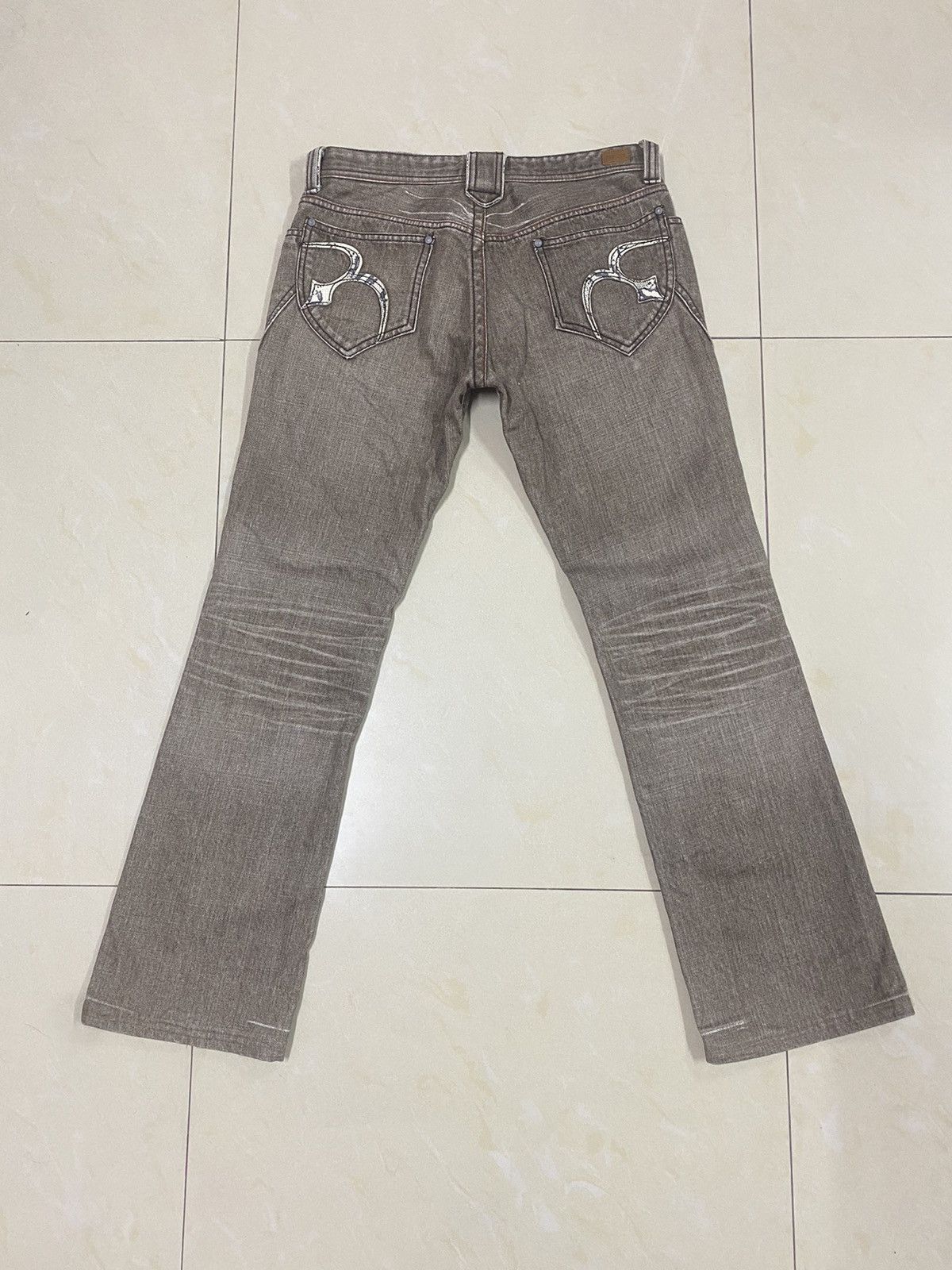 If Six Was Nine × KMRii × Nicole Club Japanese Brand NCFM Snake Skin Lining Flared Denim Size US 31 - 2 Thumbnail
