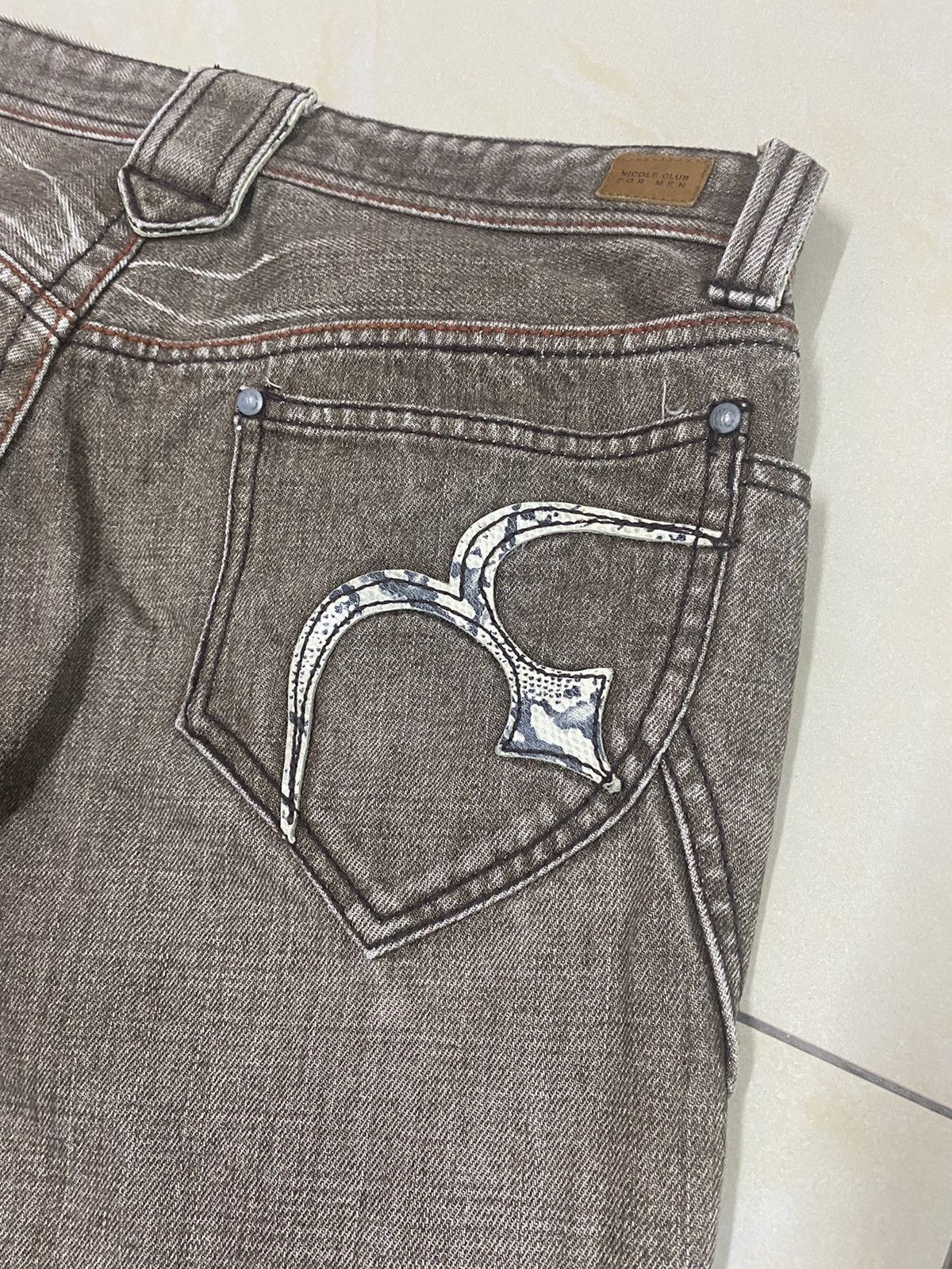 If Six Was Nine × KMRii × Nicole Club Japanese Brand NCFM Snake Skin Lining Flared Denim Size US 31 - 6 Thumbnail